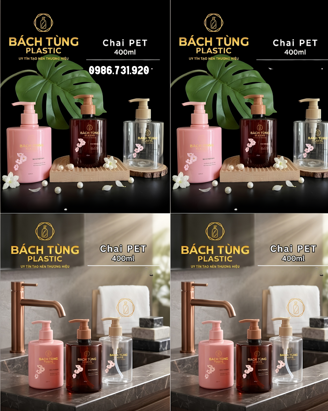 CHAI PET DÁNG TRÒN LÙN 400ML – NHIỀU MÀU – KẾT HỢP NẮP FI28