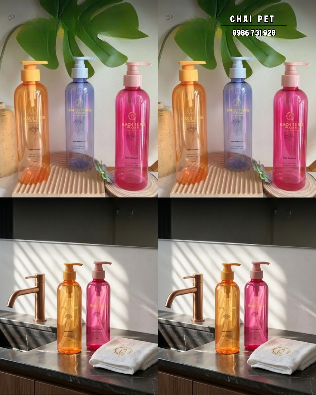 CHAI PET DÁNG TRÒN BẦU 350ML – NHIỀU MÀU SẮC