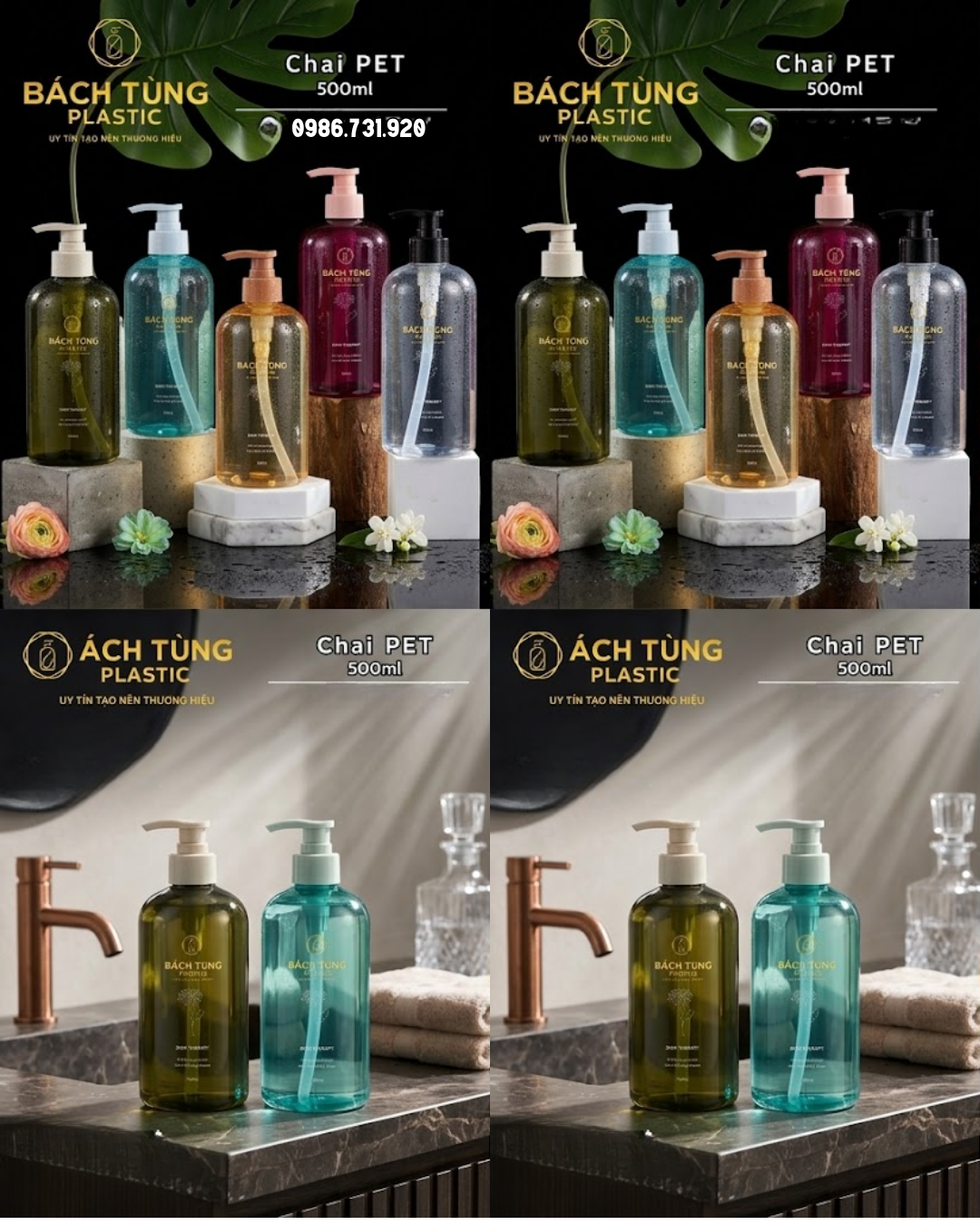 CHAI PET DÁNG TRÒN 500ML – NHIỀU MÀU SẮC