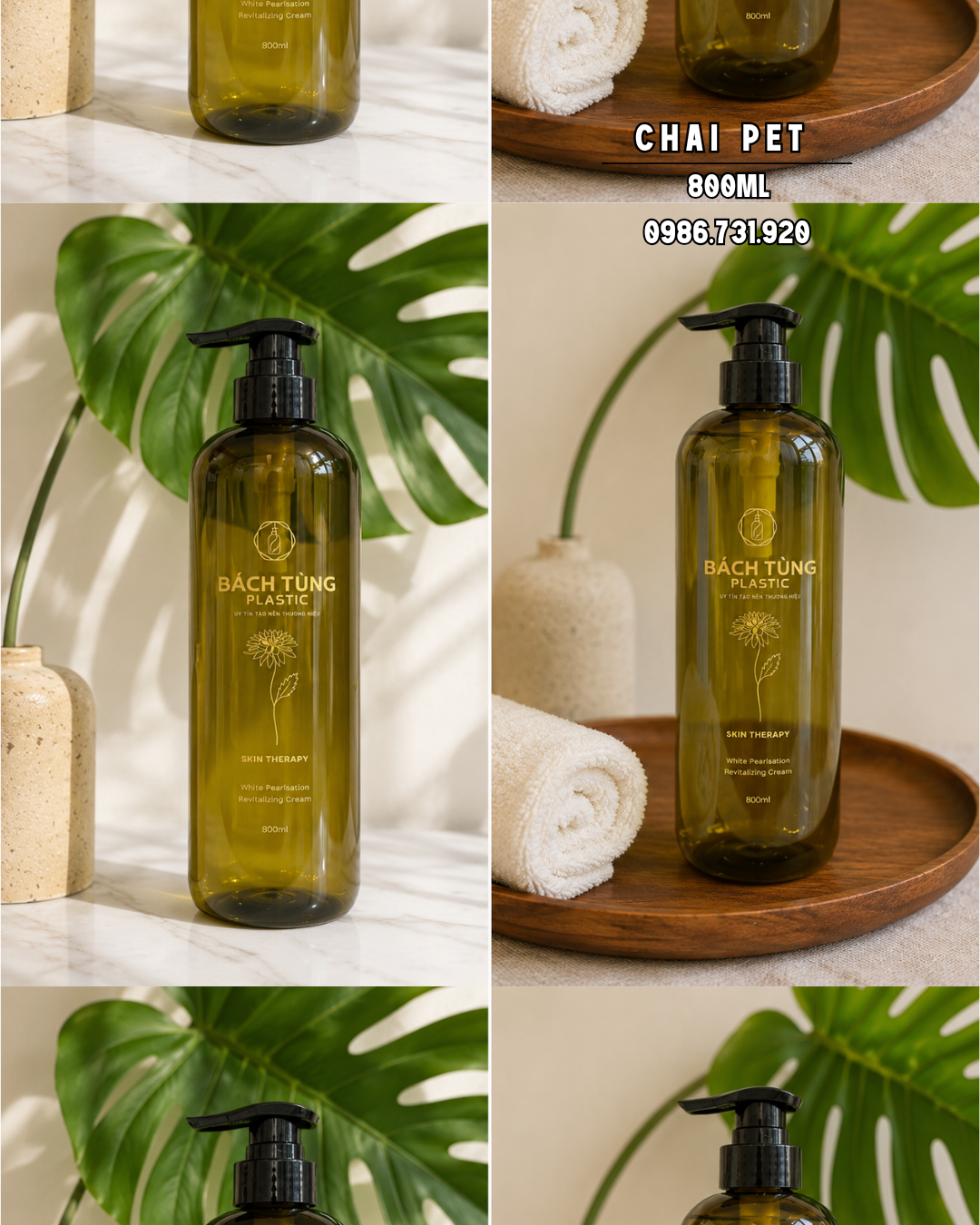 CHAI PET 800ML – MÀU VÀNG HỔ PHÁCH (AMBER)