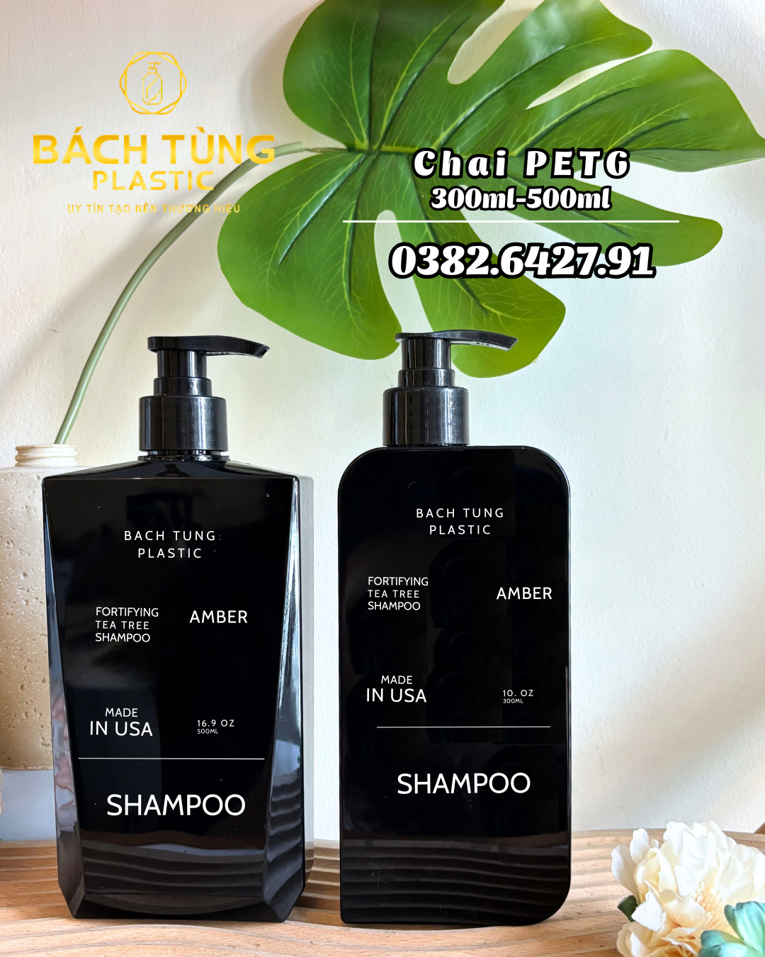 HAI PETG 300ML – 500ML | THIẾT KẾ SANG TRỌNG – DÀNH CHO SẢN PHẨM NAM