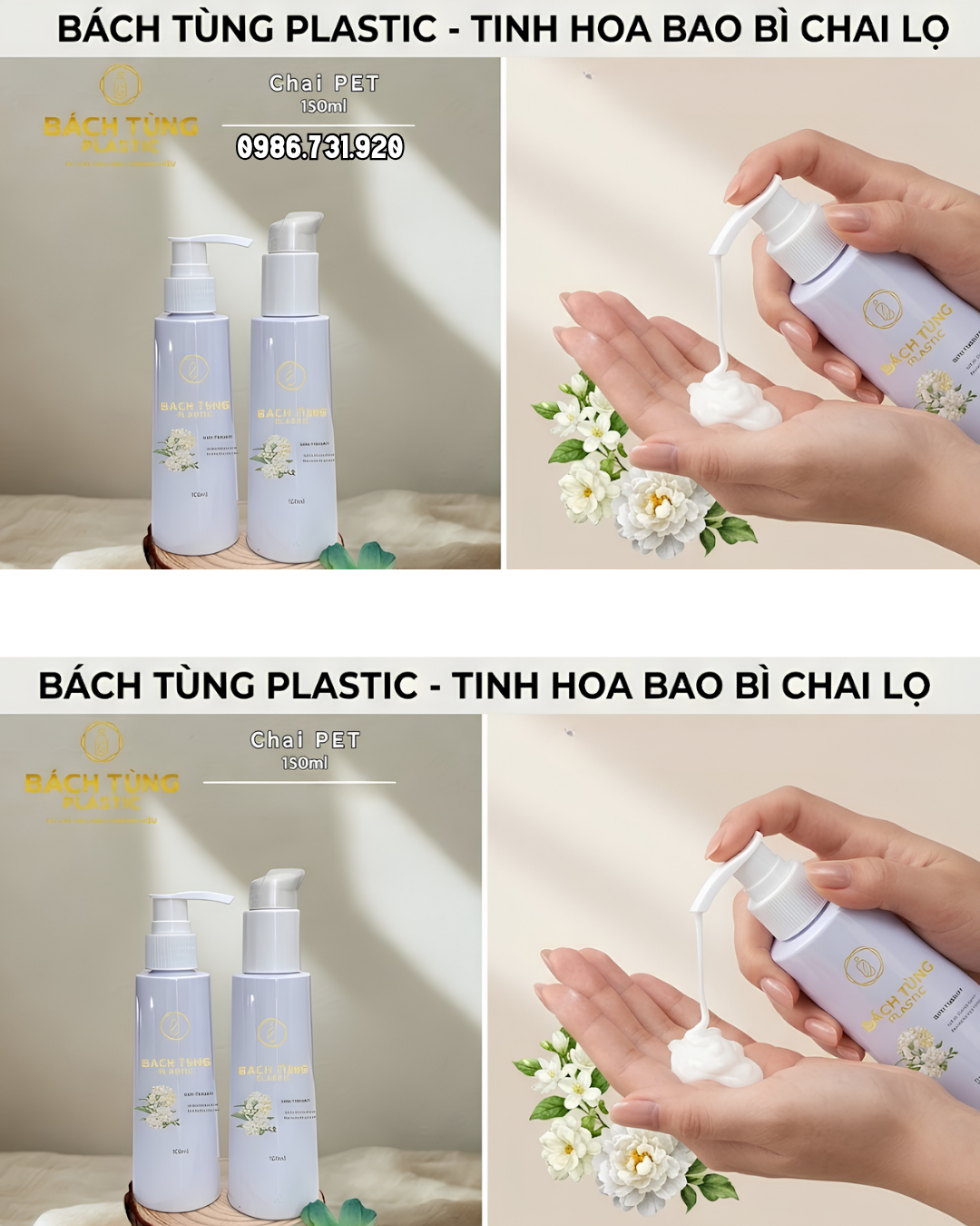 CHAI PET 150ML TRẮNG SỨ