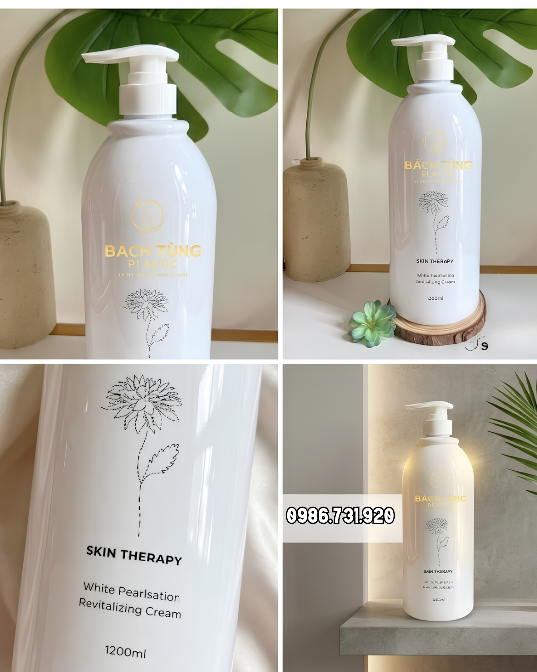 CHAI PET DÁNG BẦU DÀI 1200ML – TRẮNG ĐỤC – VÒI NHẤN FI33