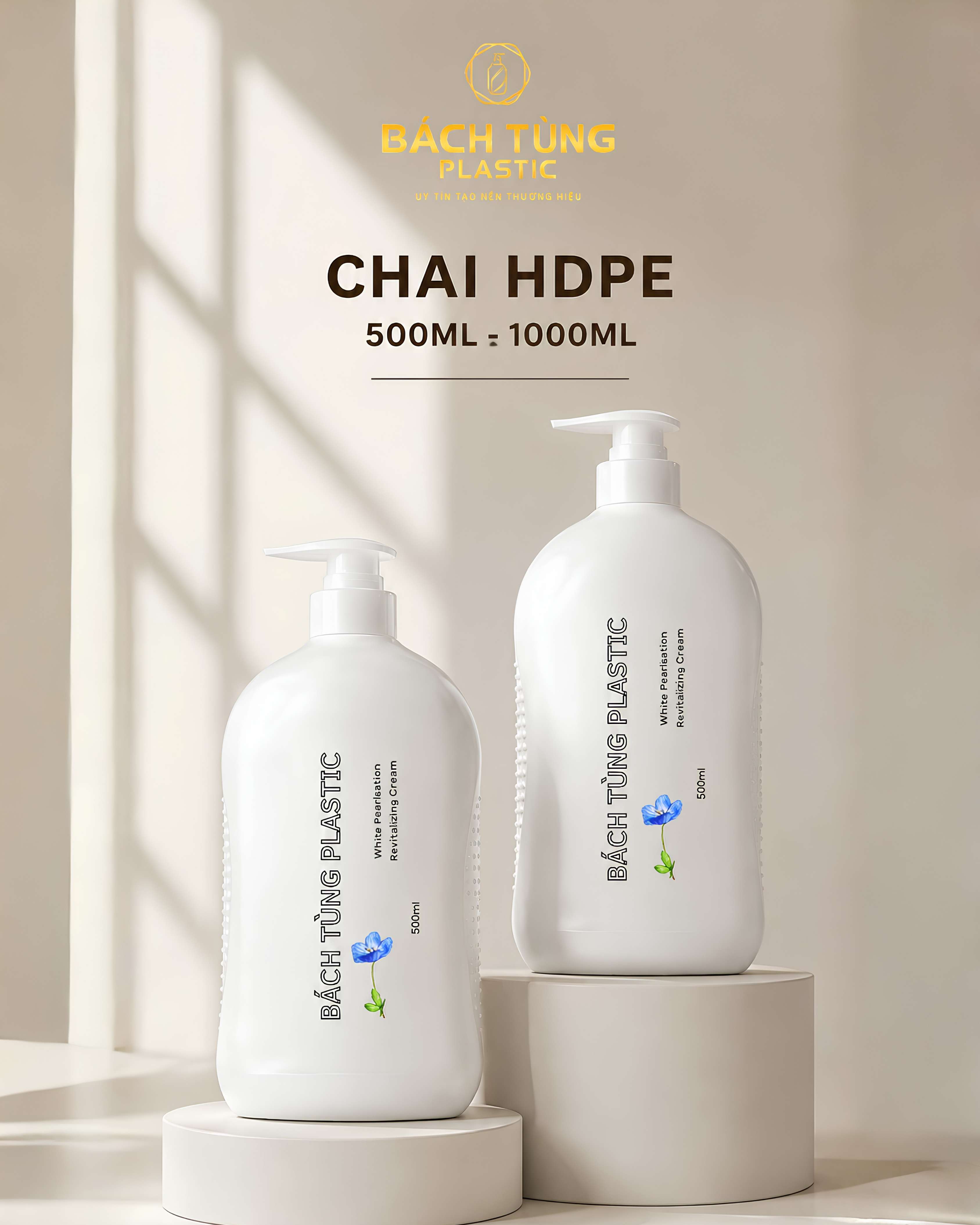 CHAI HDPE DÁNG BẦU 500ML – 1000ML