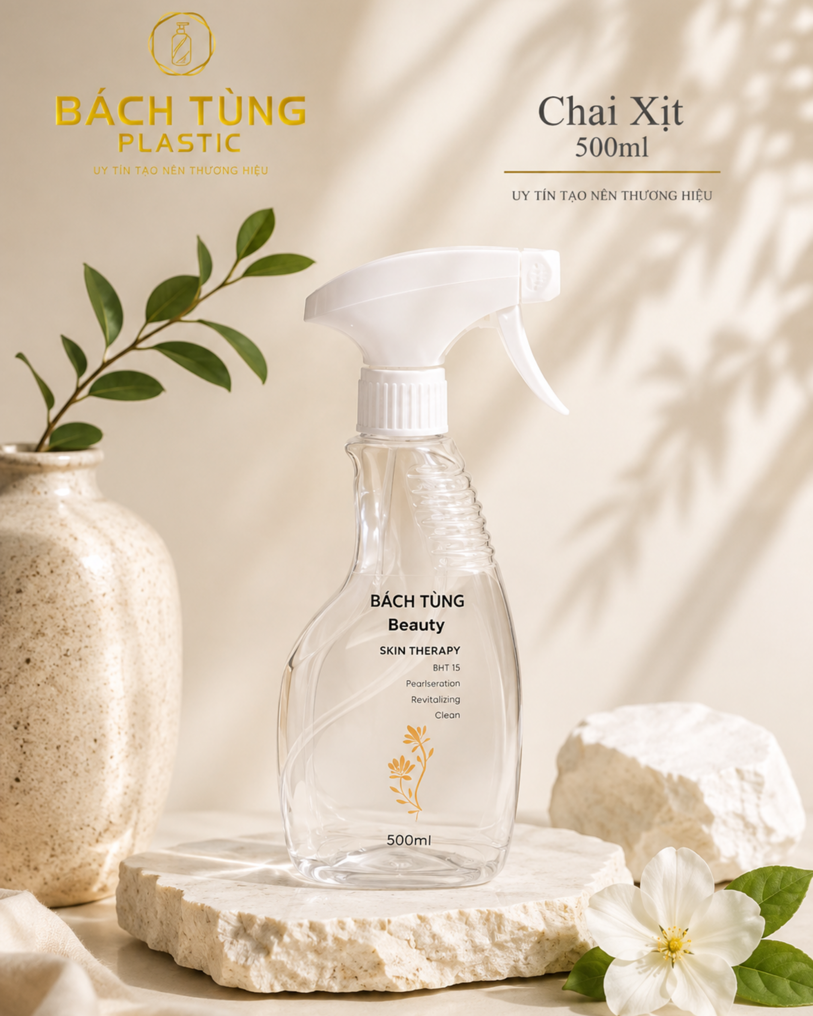Chai Xịt Nước Lau Kính 500ml 