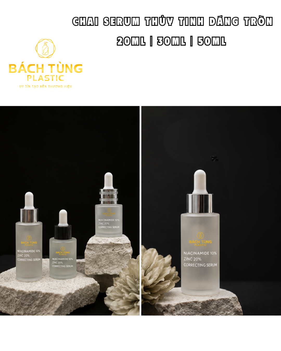 HAI SERUM TRẮNG MỜ DÁNG TRÒN 
