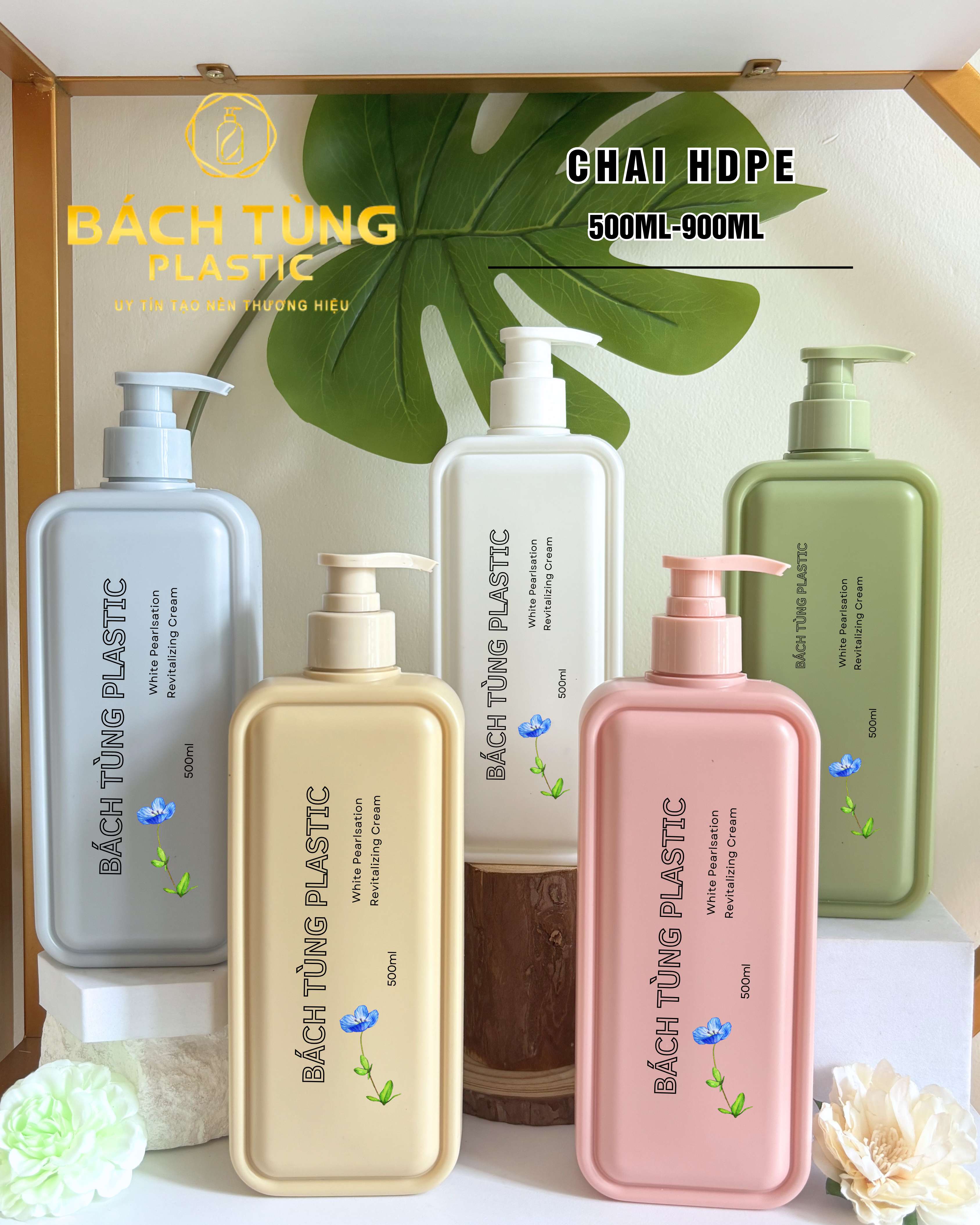 CHAI HDPE XANH LÁ 500ML & 900ML