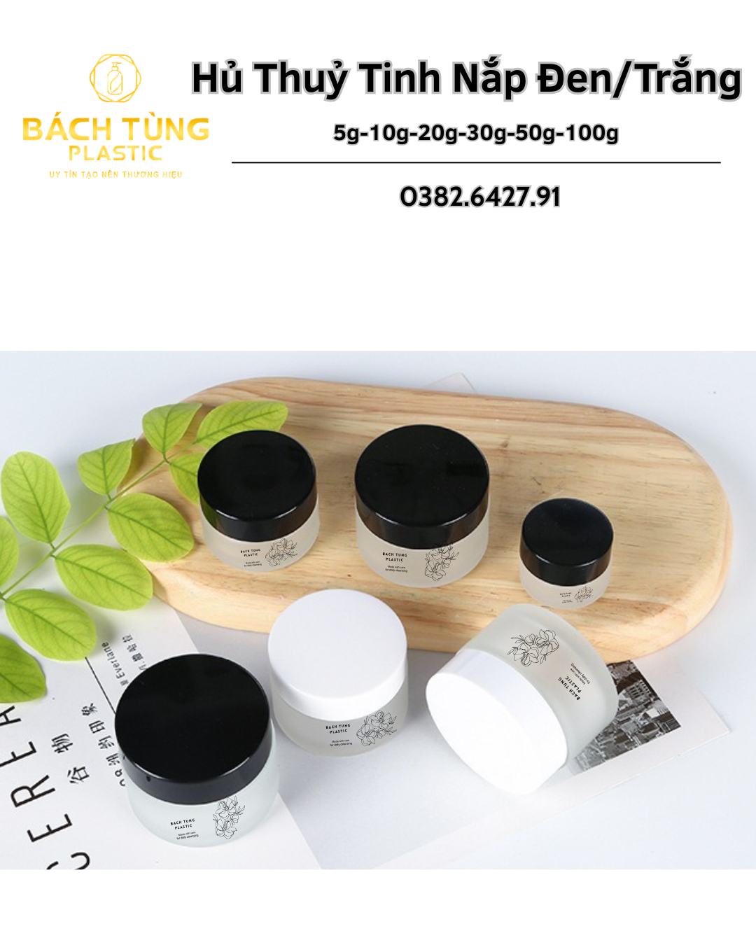 HŨ THỦY TINH MỜ NẮP TRẮNG / NẮP ĐEN