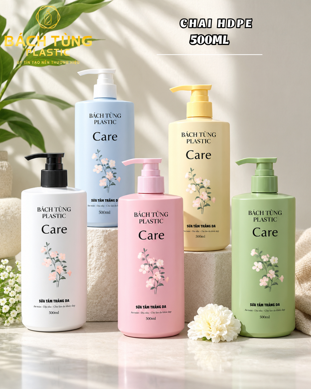 CHAI HDPE DÁNG TRÒN 500ML FI28