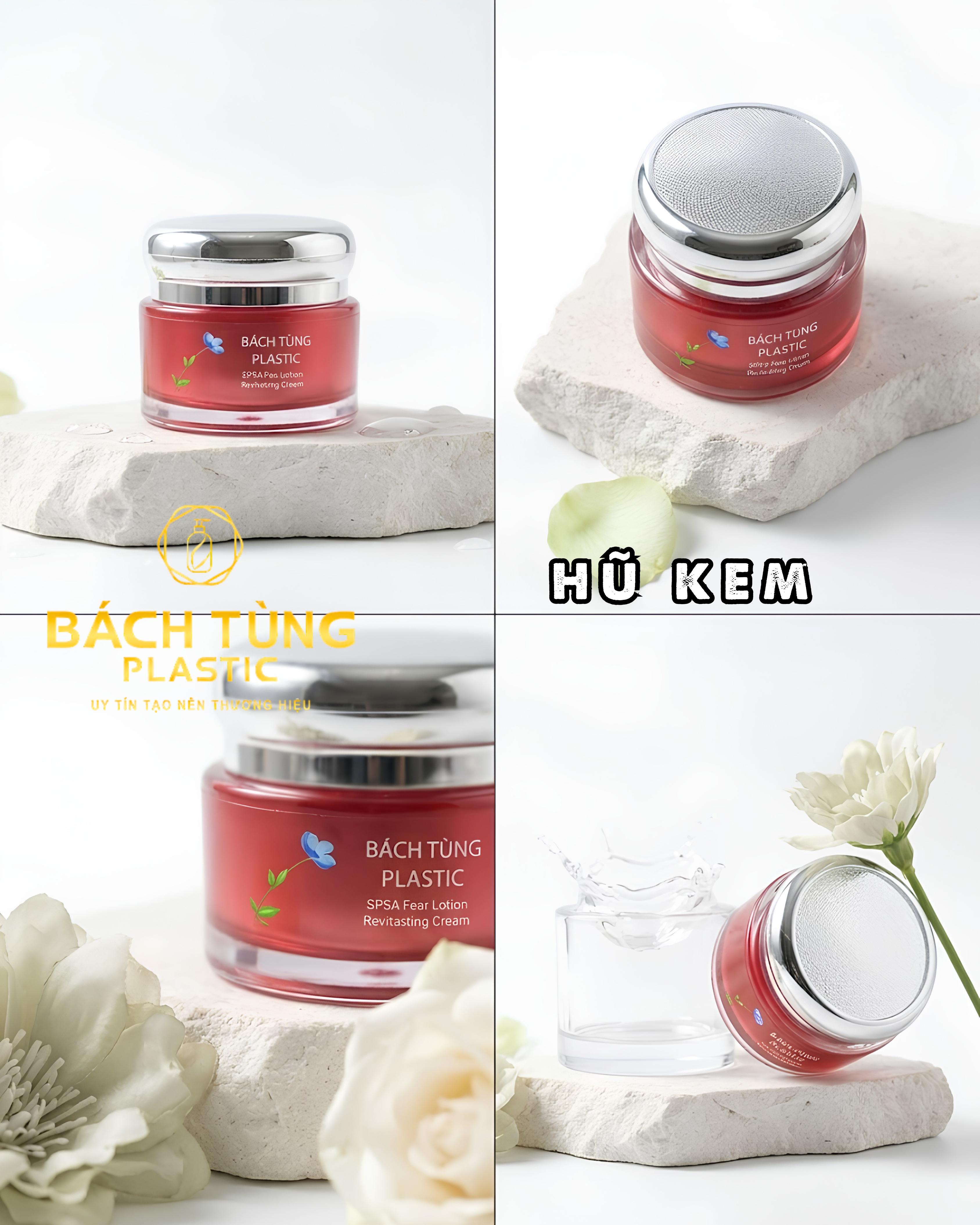 Hũ Thủy Tinh Đỏ Tròn