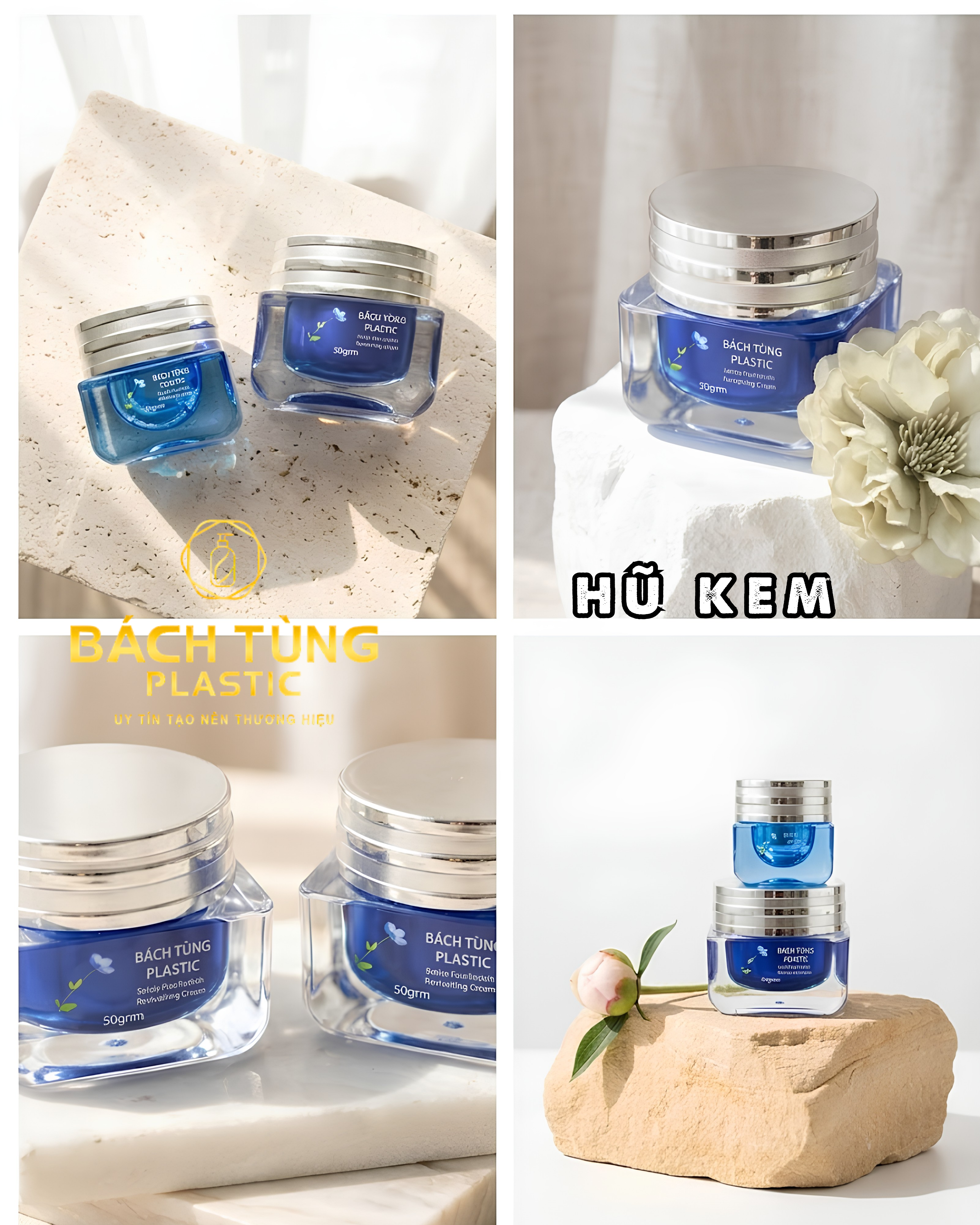 Hũ Kem Thủy Tinh Vuông