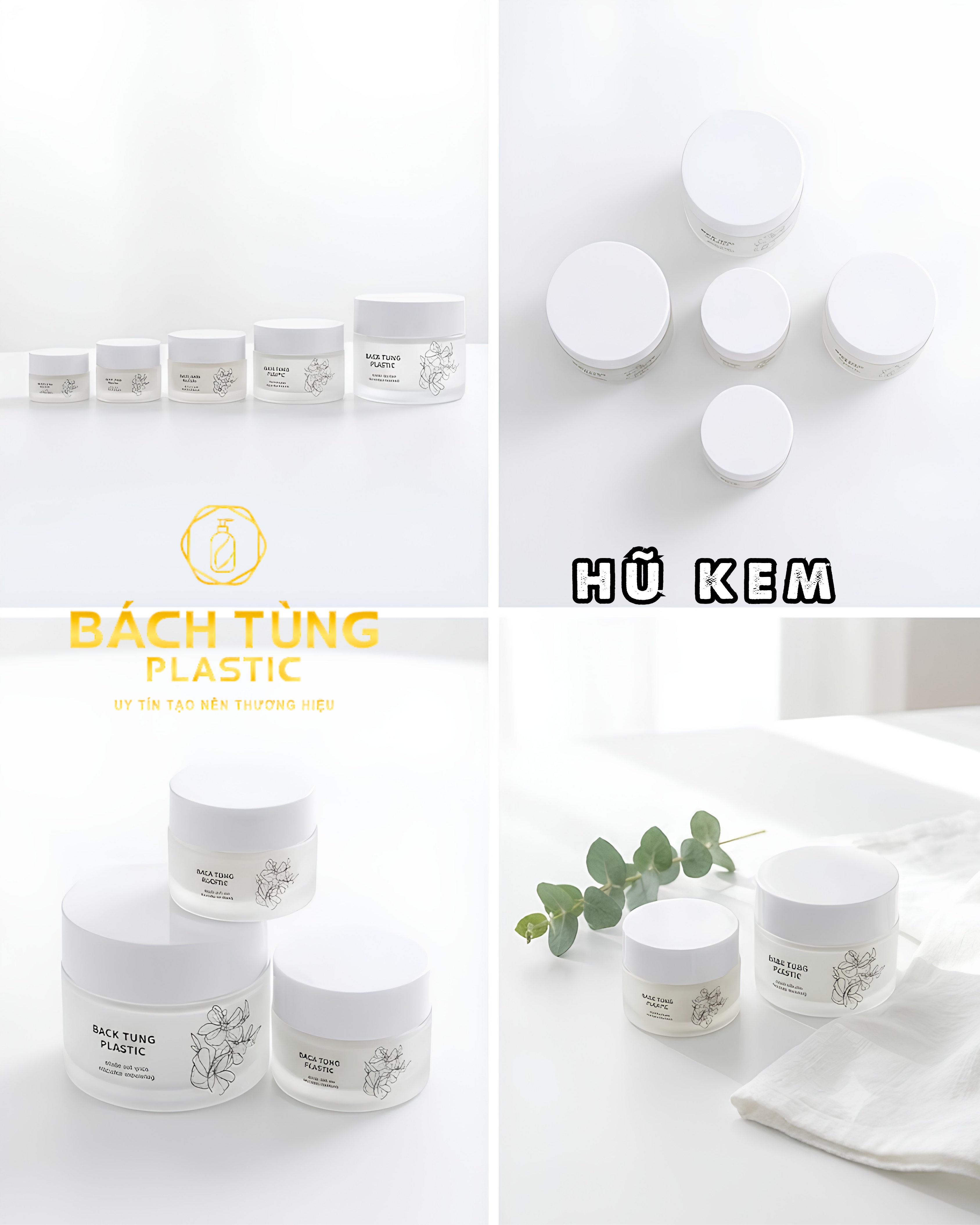HŨ THỦY TINH DÁNG MỜ NẮP TRẮNG 