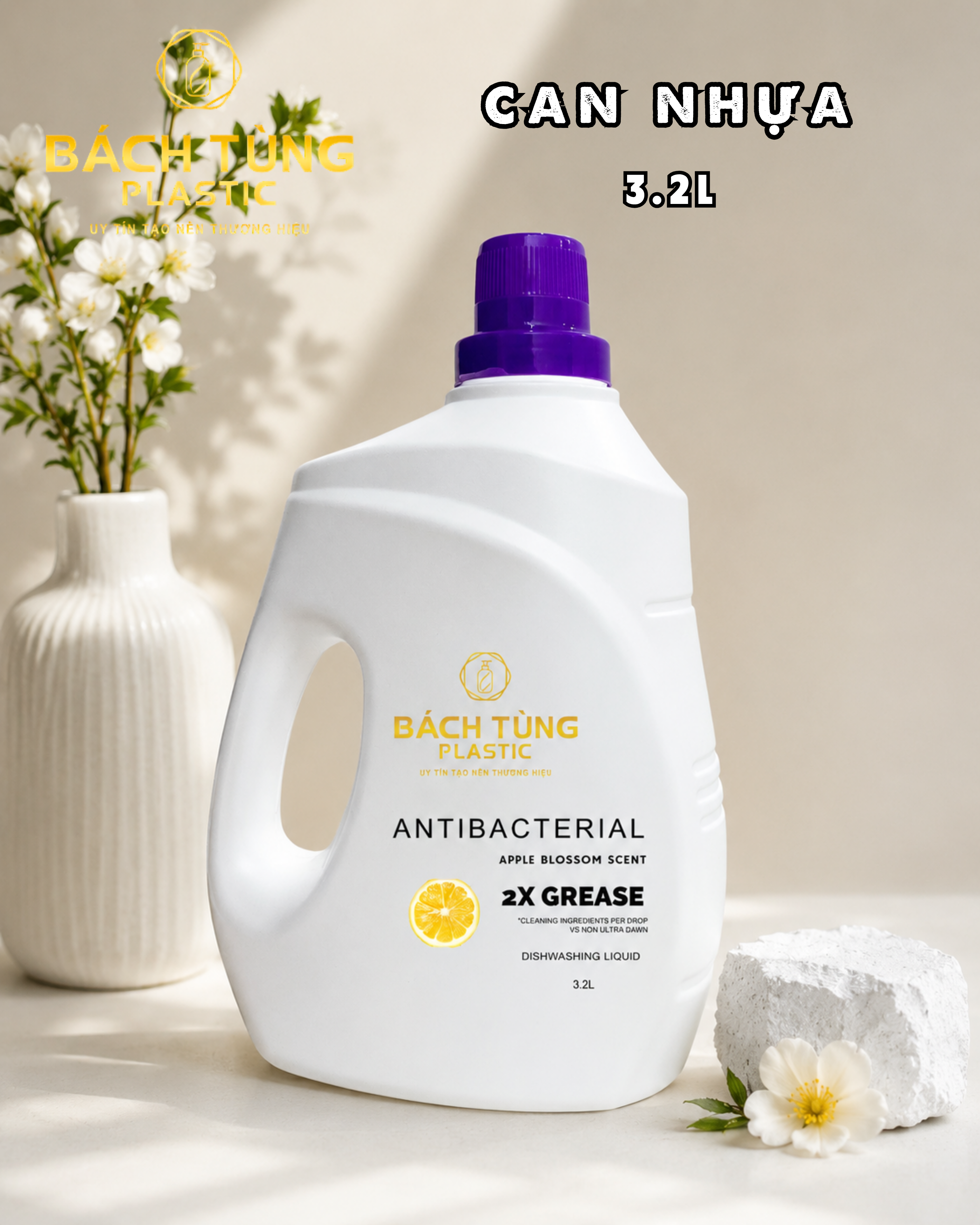 CAN NHỰA TRẮNG SỨ 3.2L