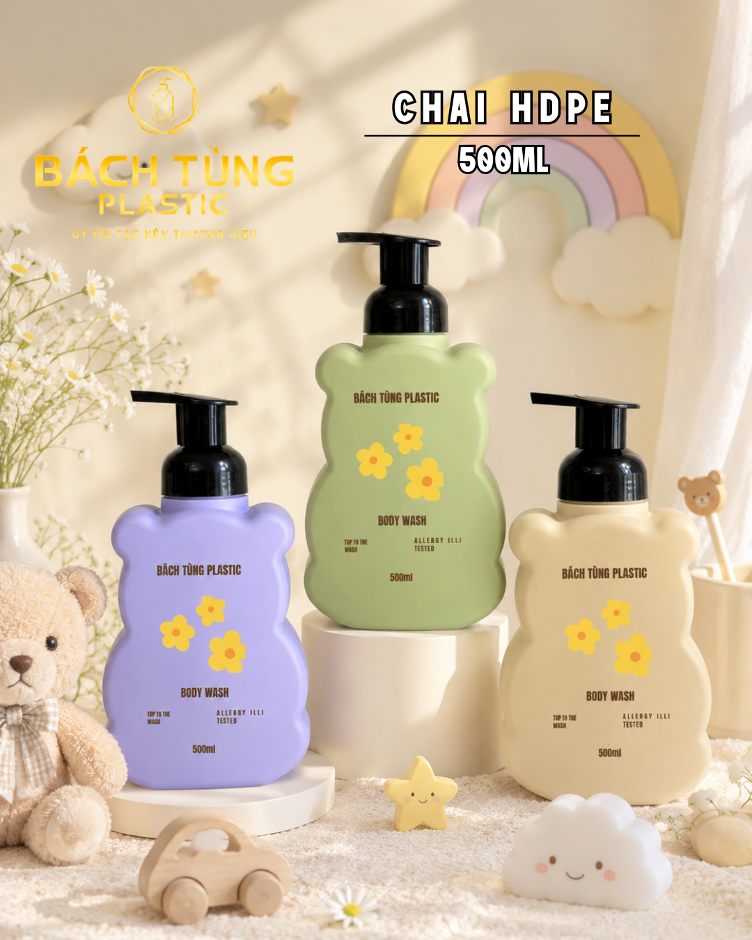 CHAI TẠO BỌT GẤU TEDDY 500ML