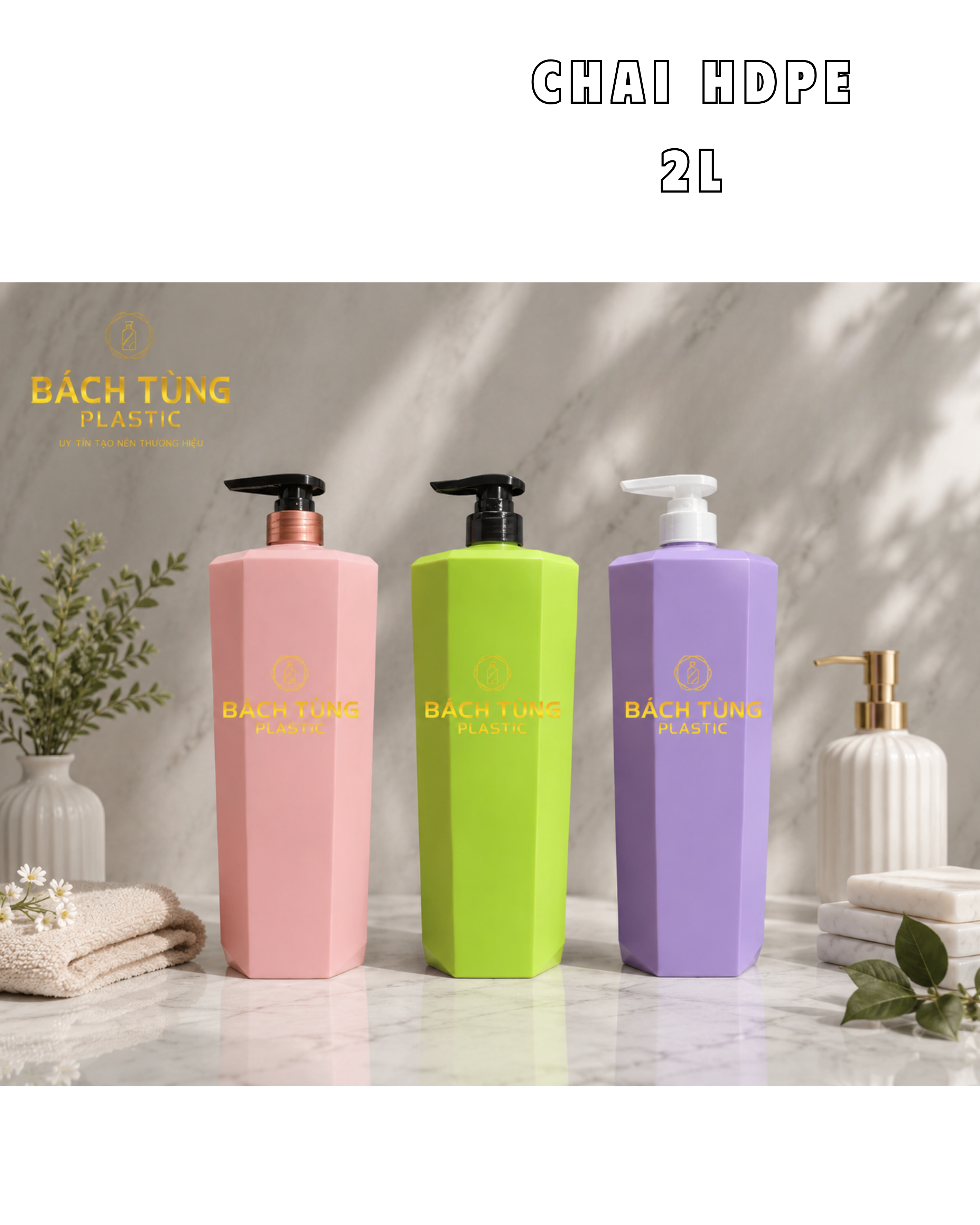 Chai HDPE 1 Lớp 2 L