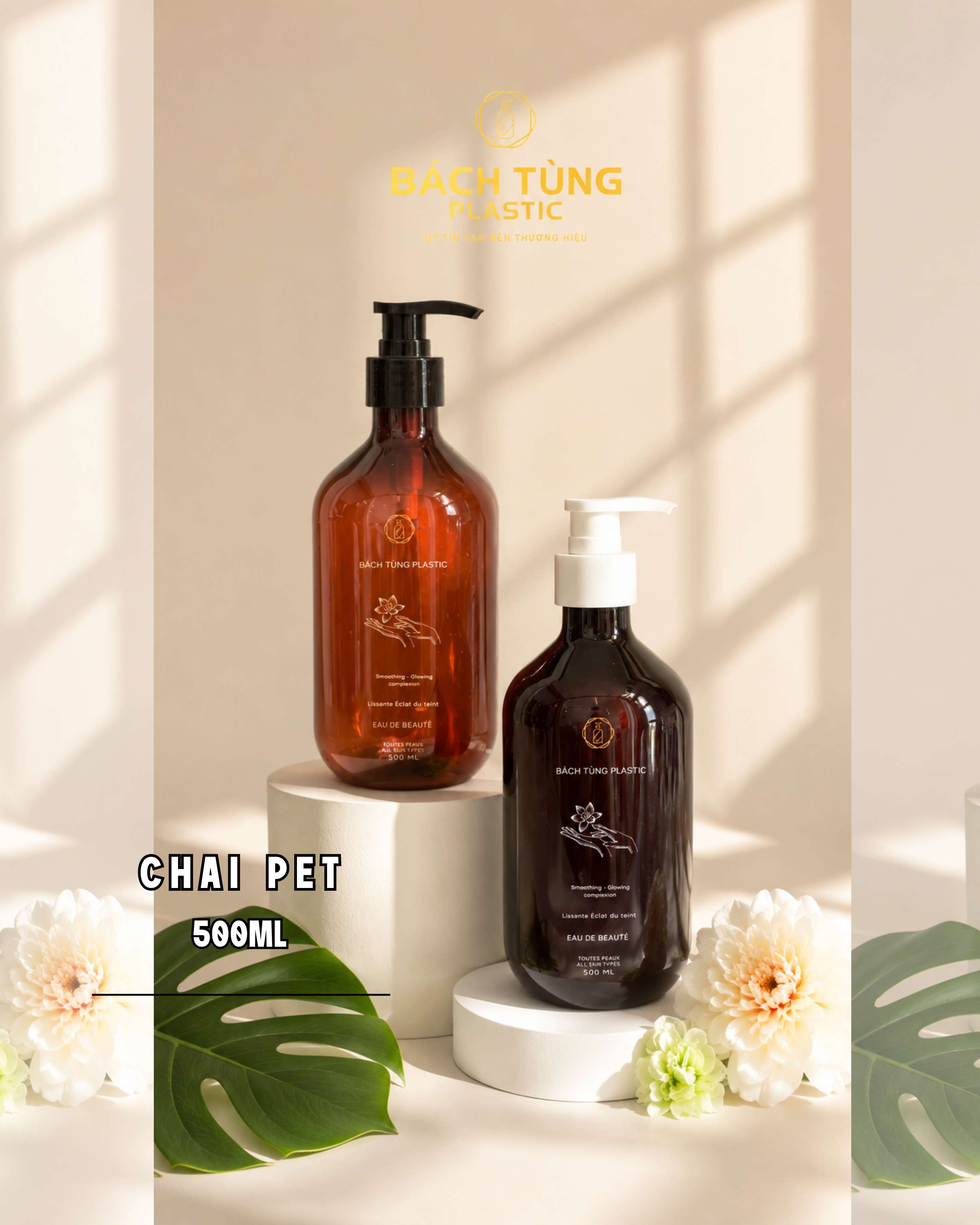 CHAI PET CỔ CAO 500ML