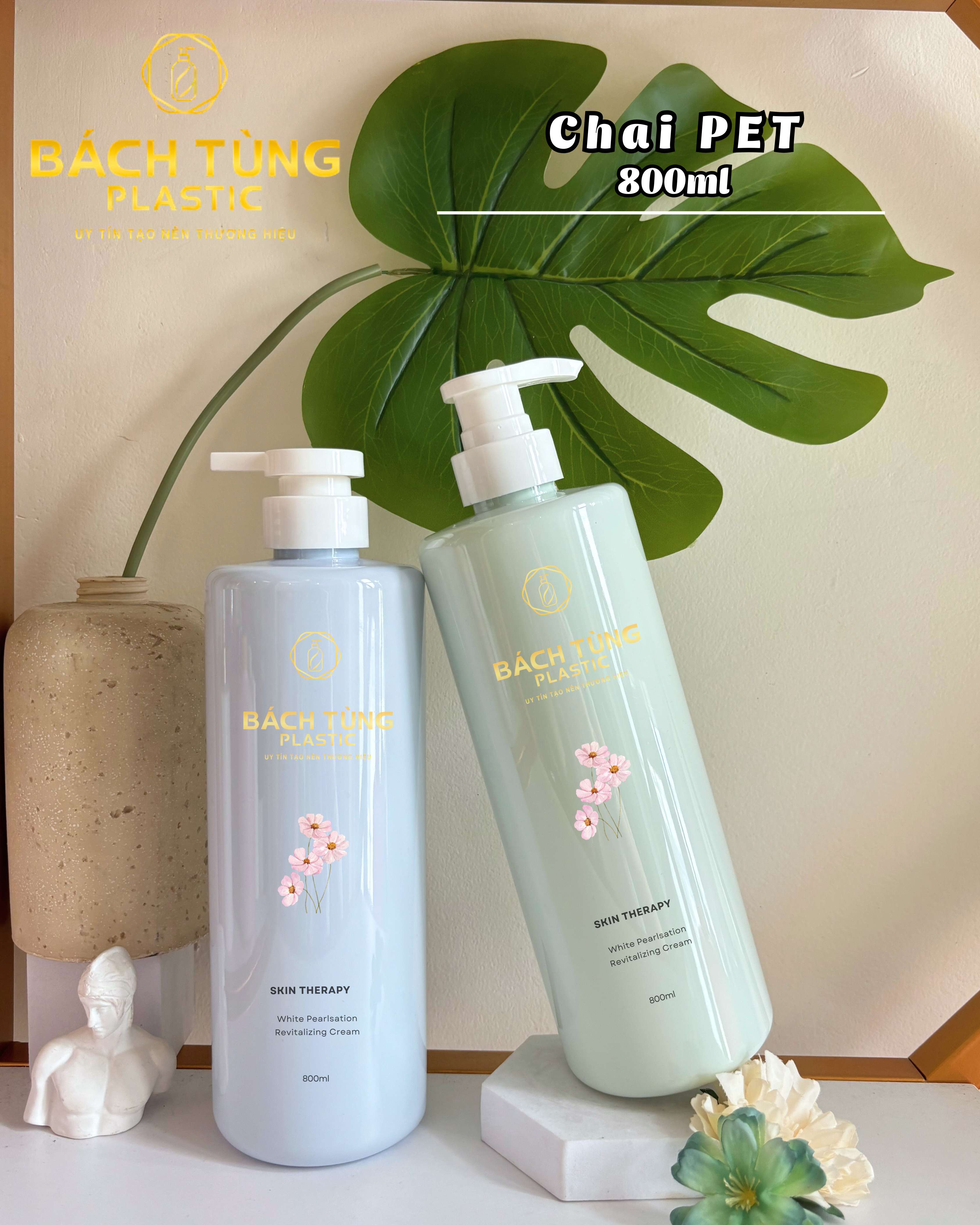 CHAI PET DÁNG TRÒN 800ML – MÀU XANH MINT & XANH DƯƠNG