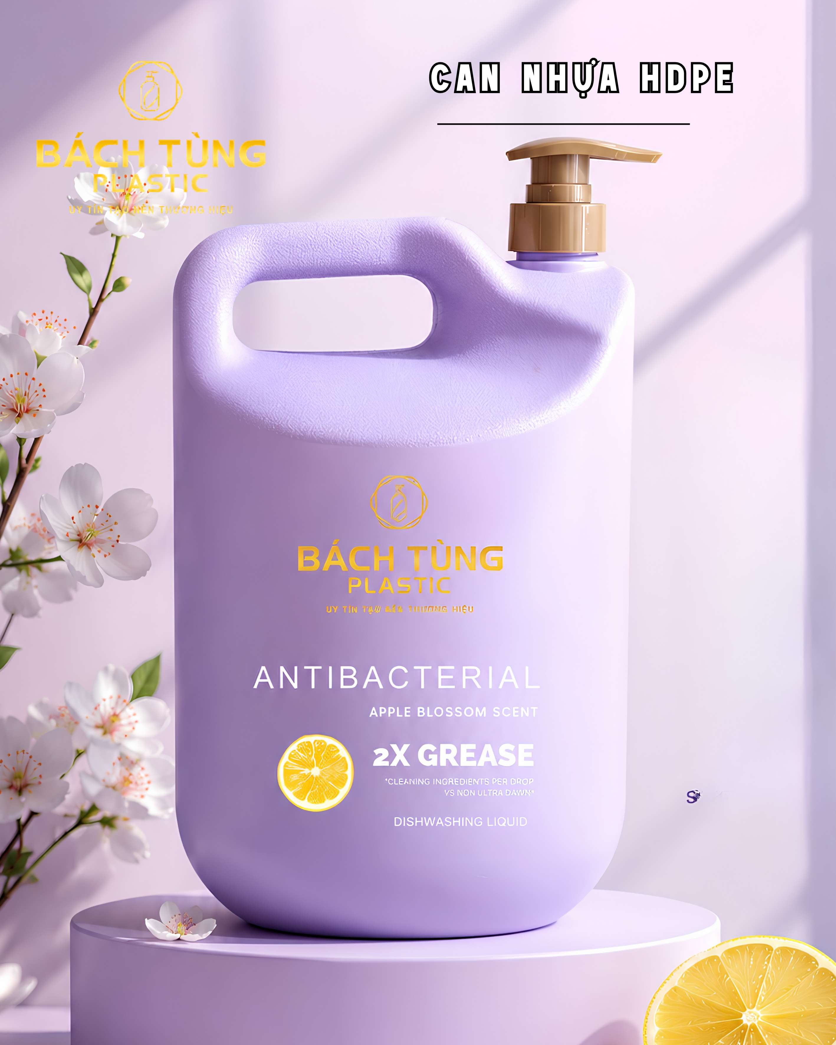 CAN NHỰA 5 LÍT MÀU TÍM