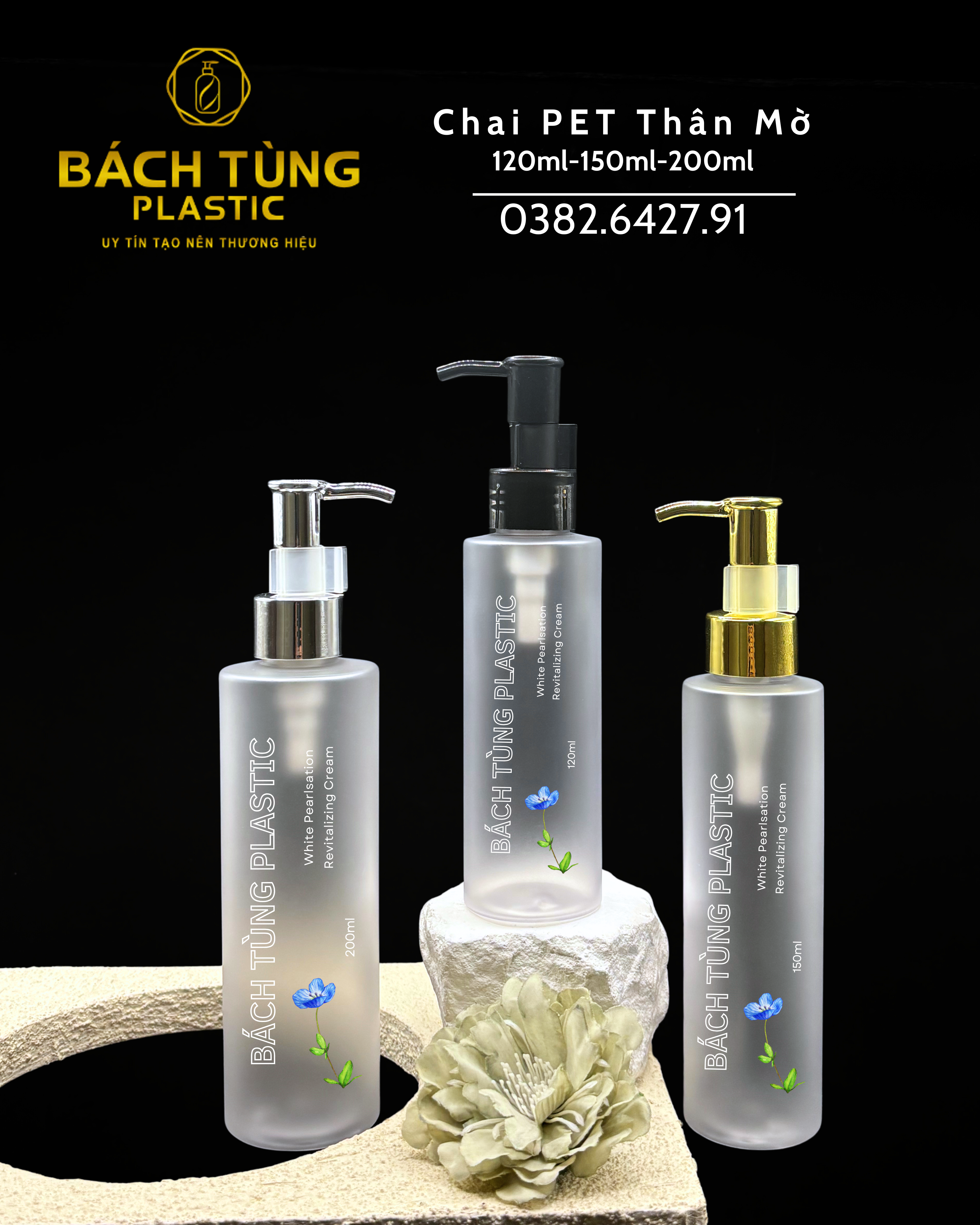 BỘ CHAI PET THÂN MỜ – 120ML | 150ML | 200ML