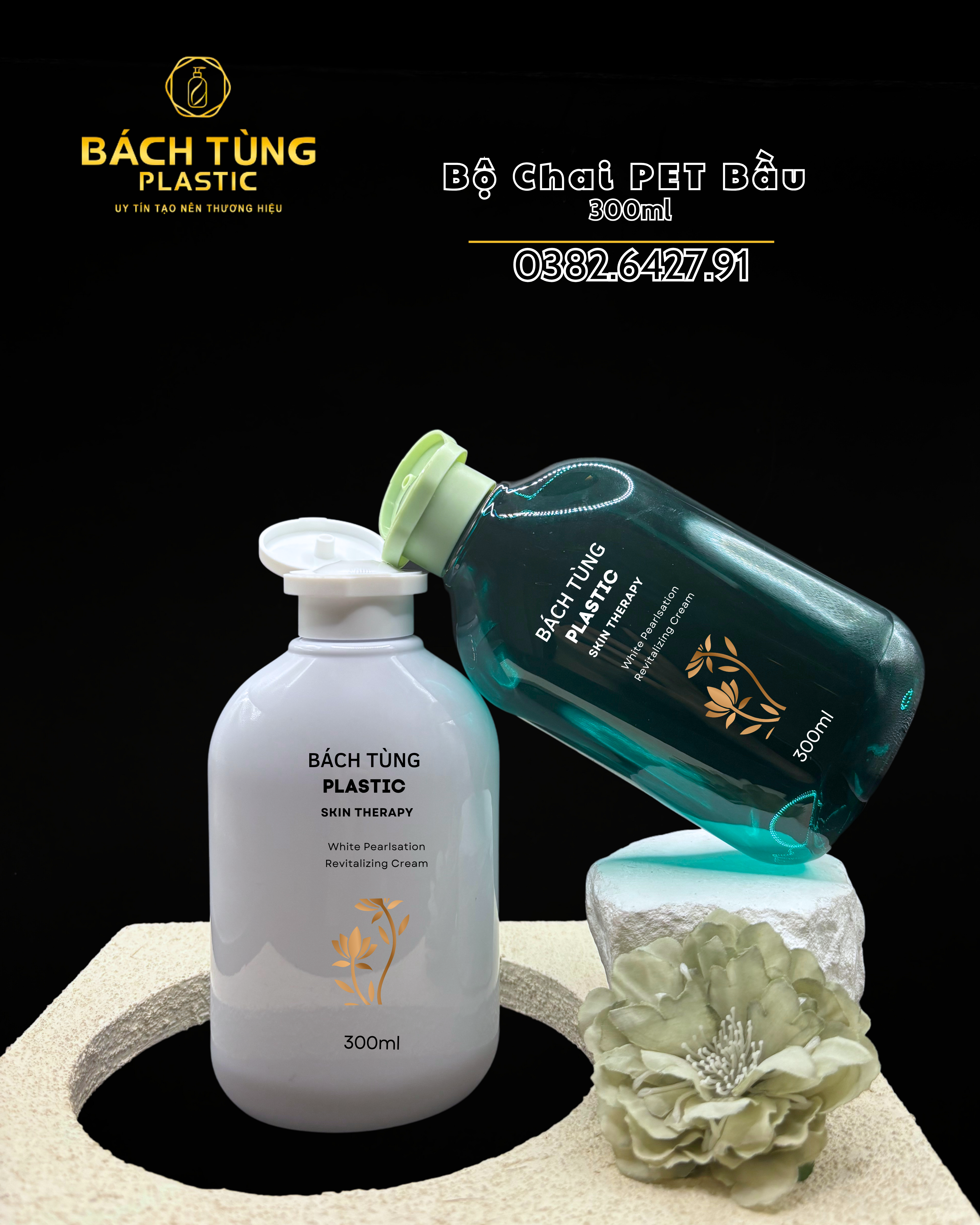 CHAI 300ML + NẮP BẬT (FLIP-TOP) FI28 – MÀU TRẮNG, ĐEN, XANH LÁ, BE