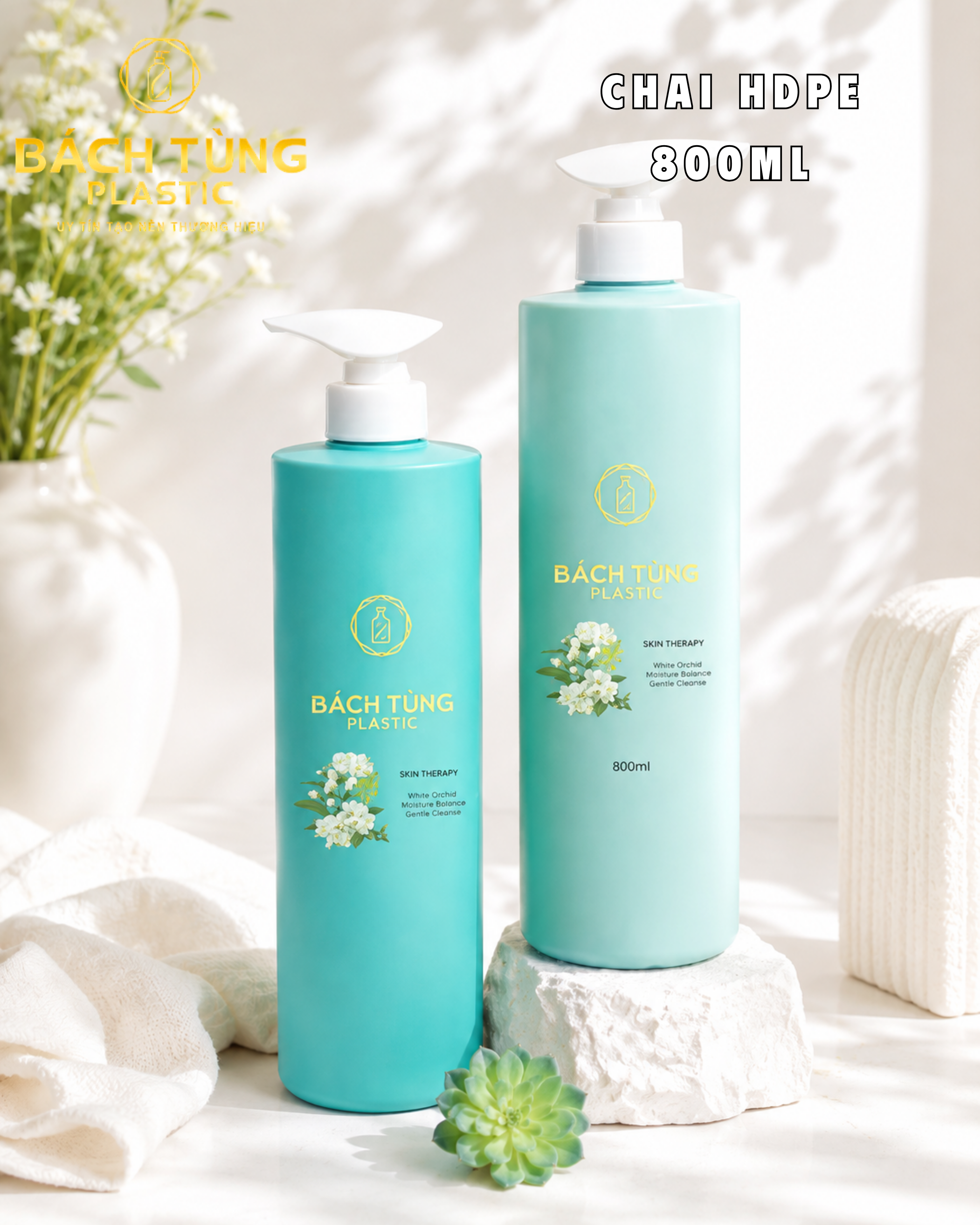 CHAI HDPE 800ML – DÁNG TRÒN DÀI 