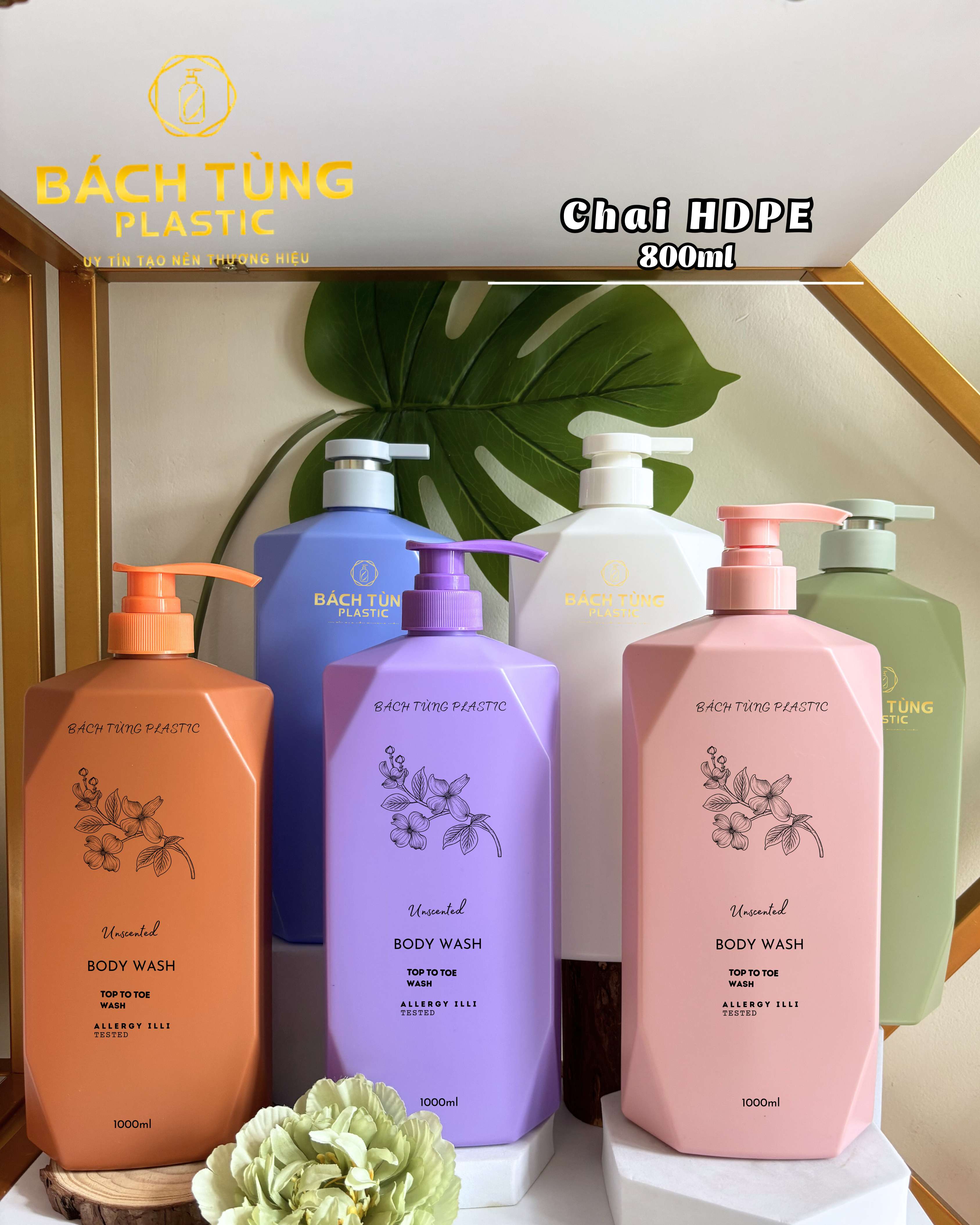 CHAI PET DÁNG LẠ 1000ML – CHẠY MÀU THEO YÊU CẦU