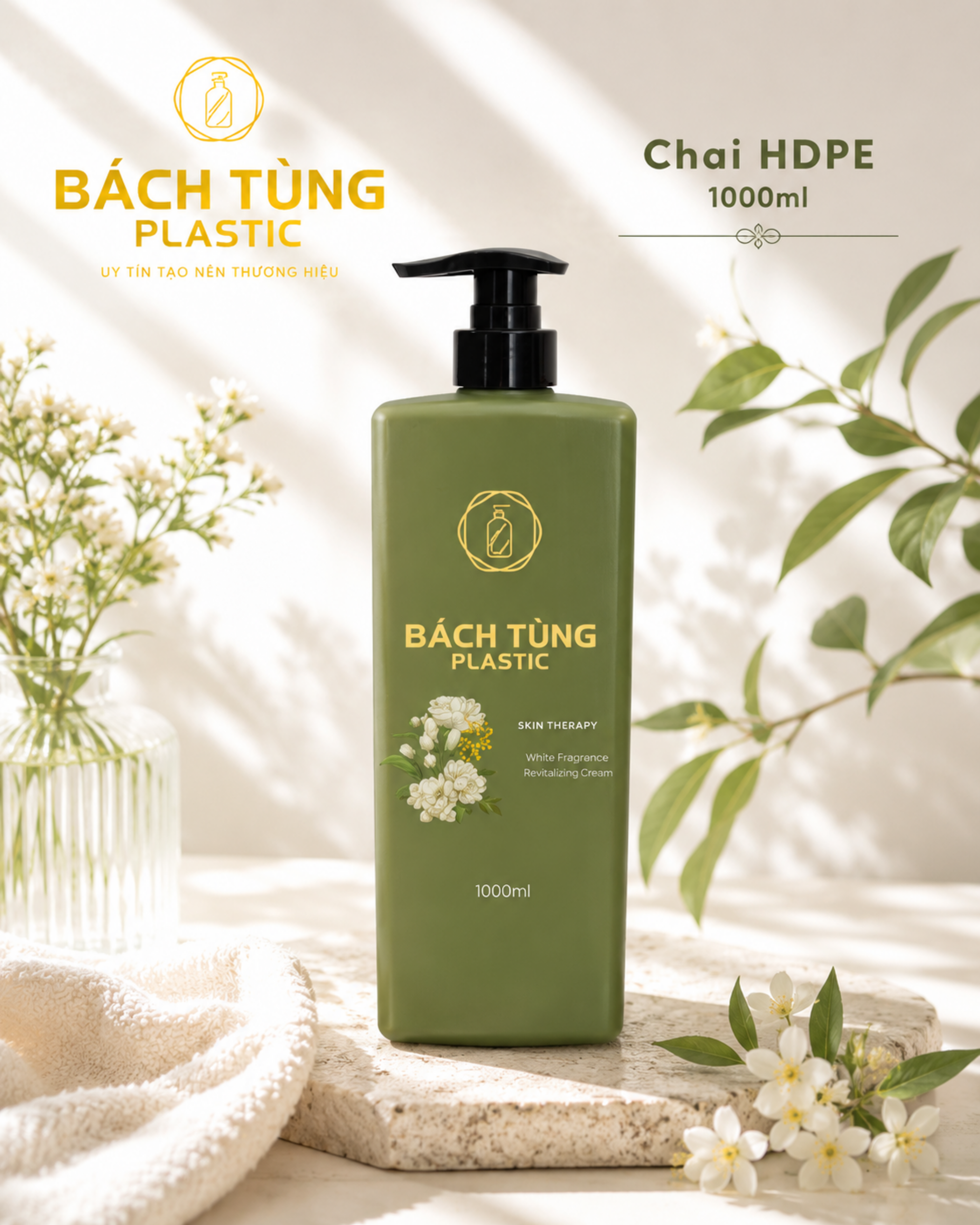 CHAI NHỰA HDPE DÁNG VUÔNG 800ML
