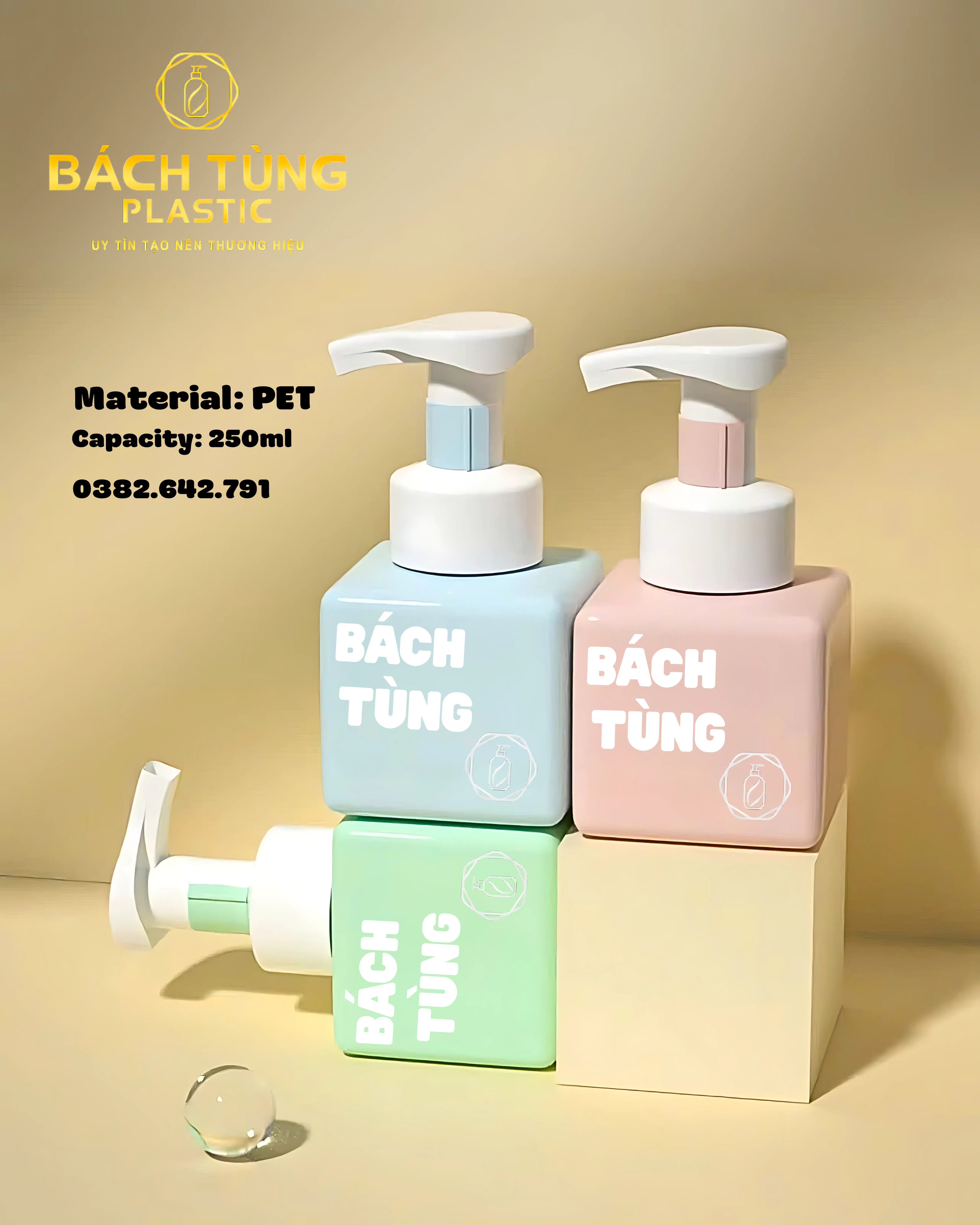 Chai PET 250ml - Vòi tạo bọt