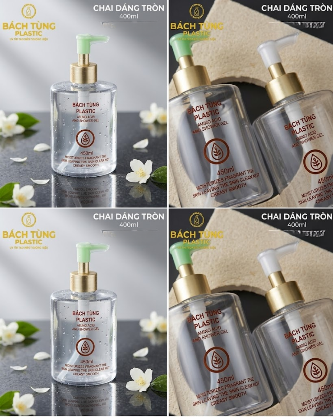 Chai PET Dáng Tròn - 450ml