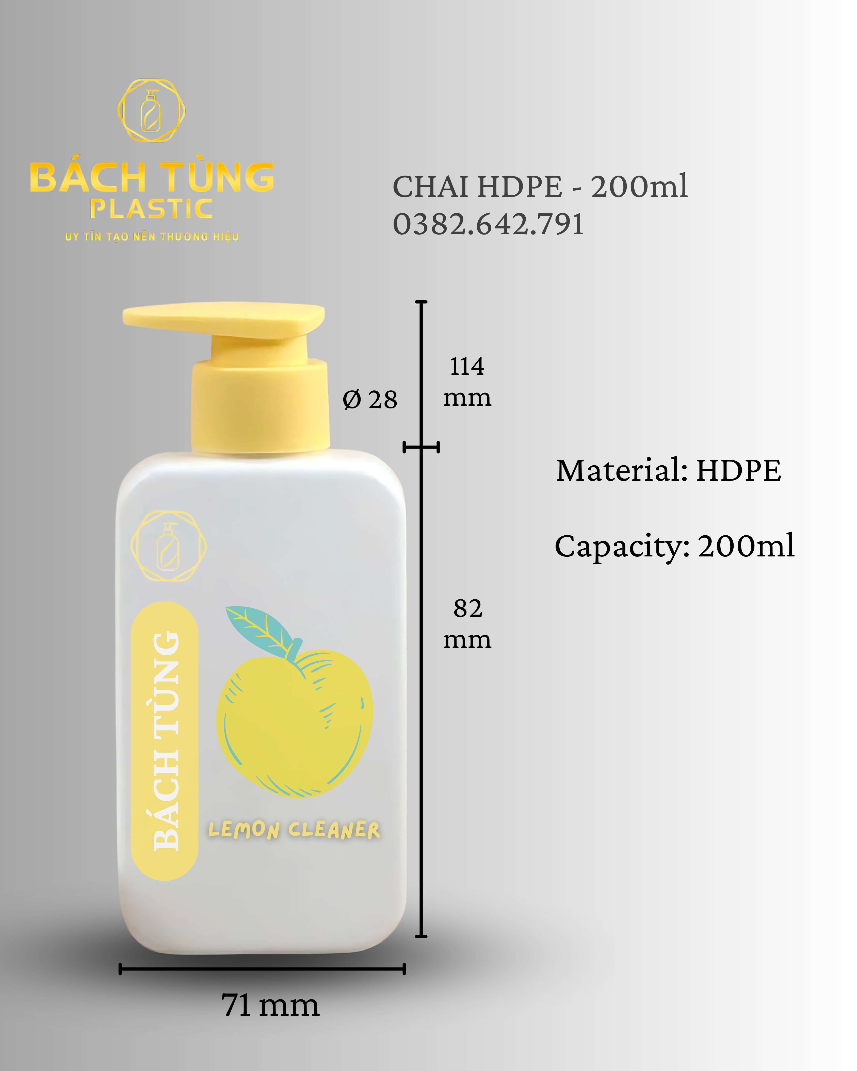 Chai HDPE 200 ml – Phiên Bản Cao Cấp