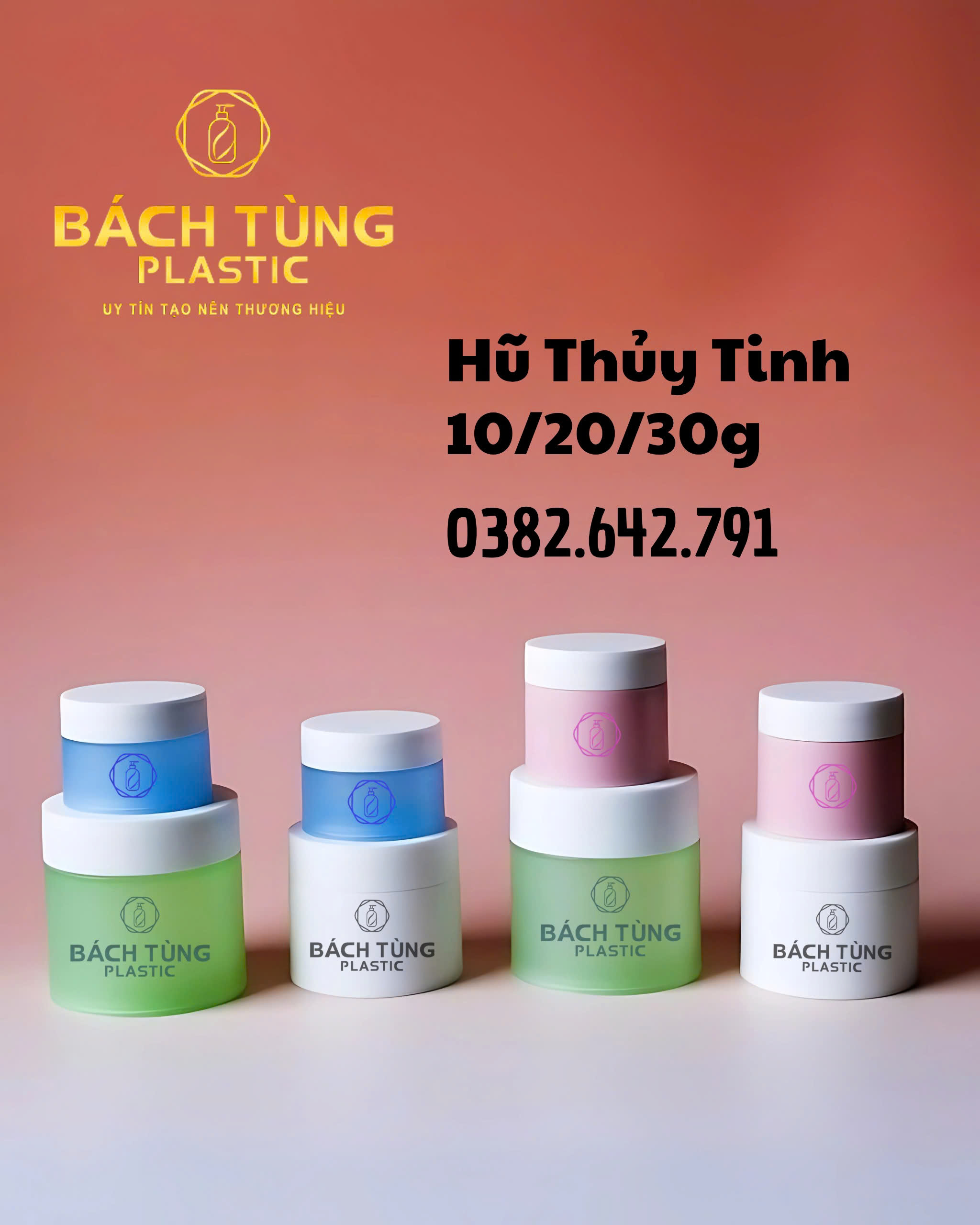 HŨ THỦY TINH 10G | 20G | 30G NHIỀU MÀU