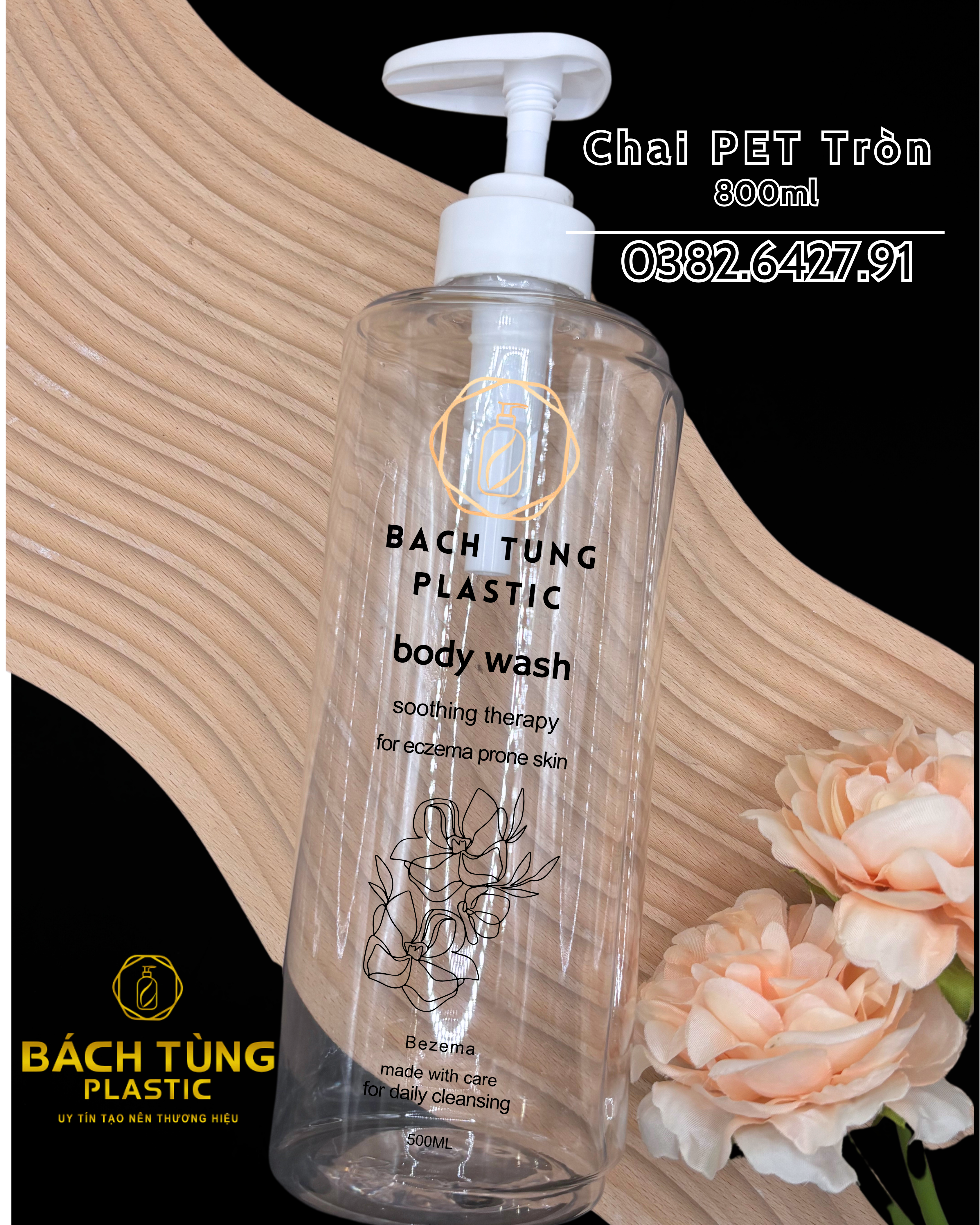Chai PET Trong Suốt 800ml