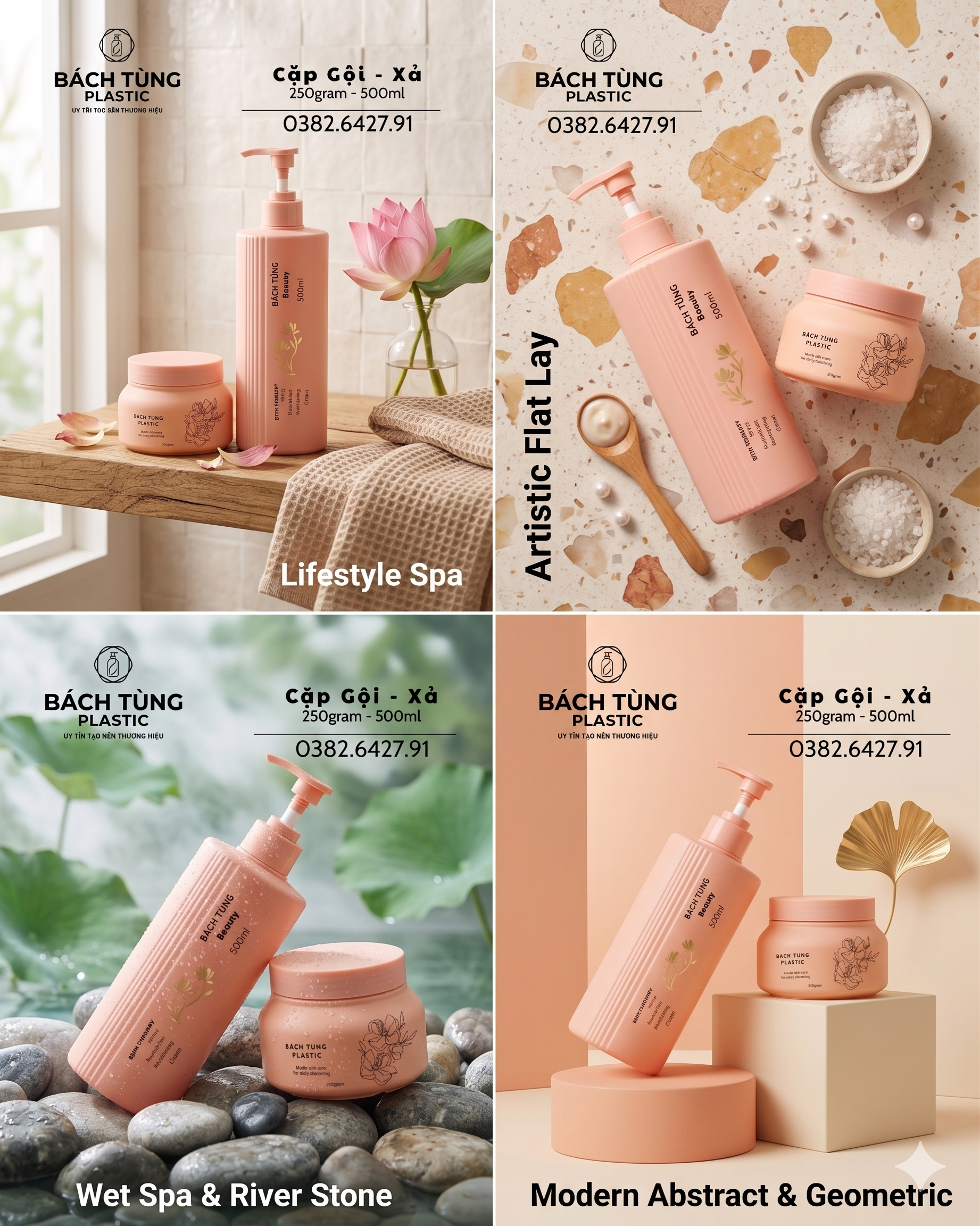 BỘ CHAI – HŨ GỘI XẢ DÁNG TRÒN THÂN SỌC