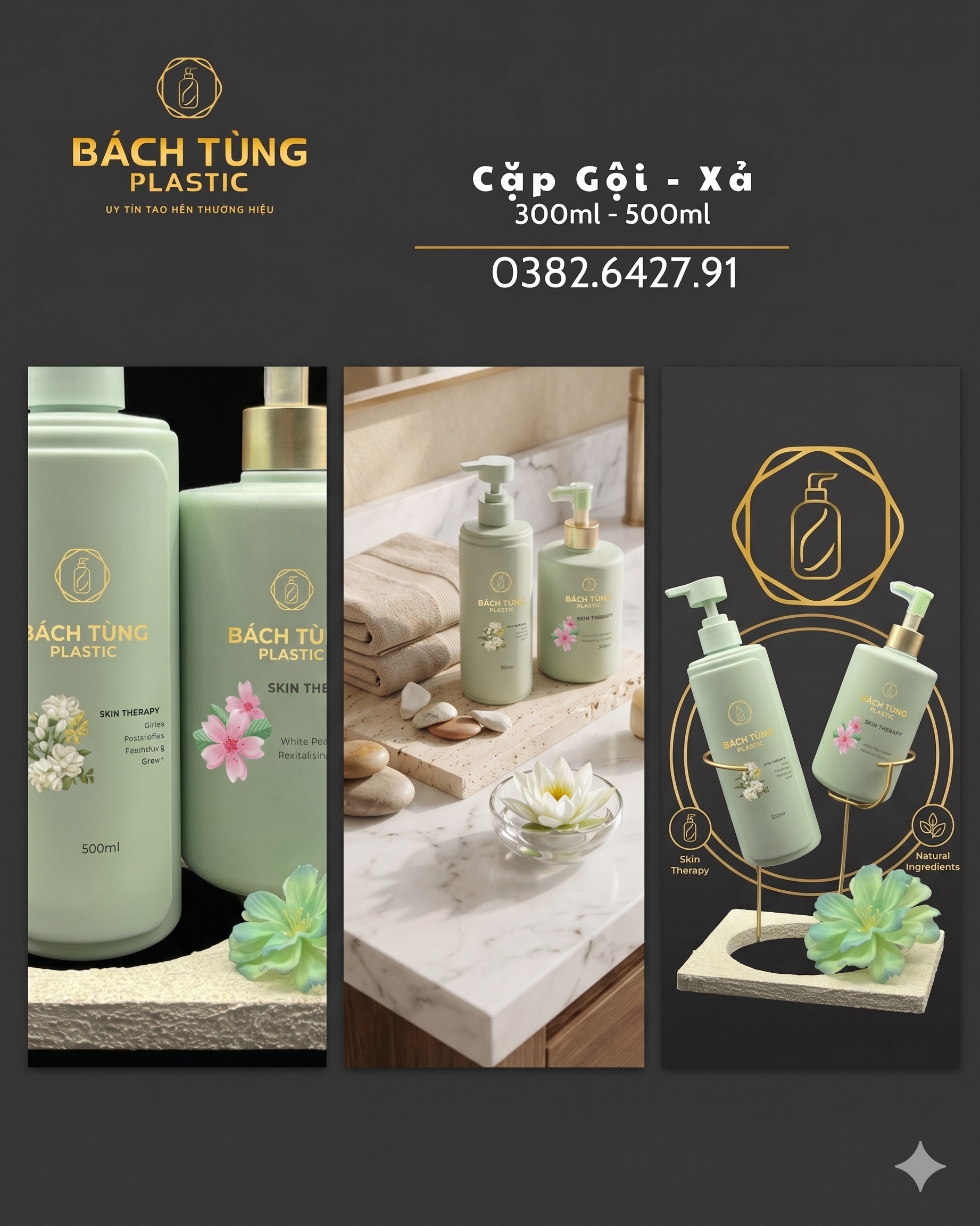 BỘ CHAI HDPE XANH MINT 