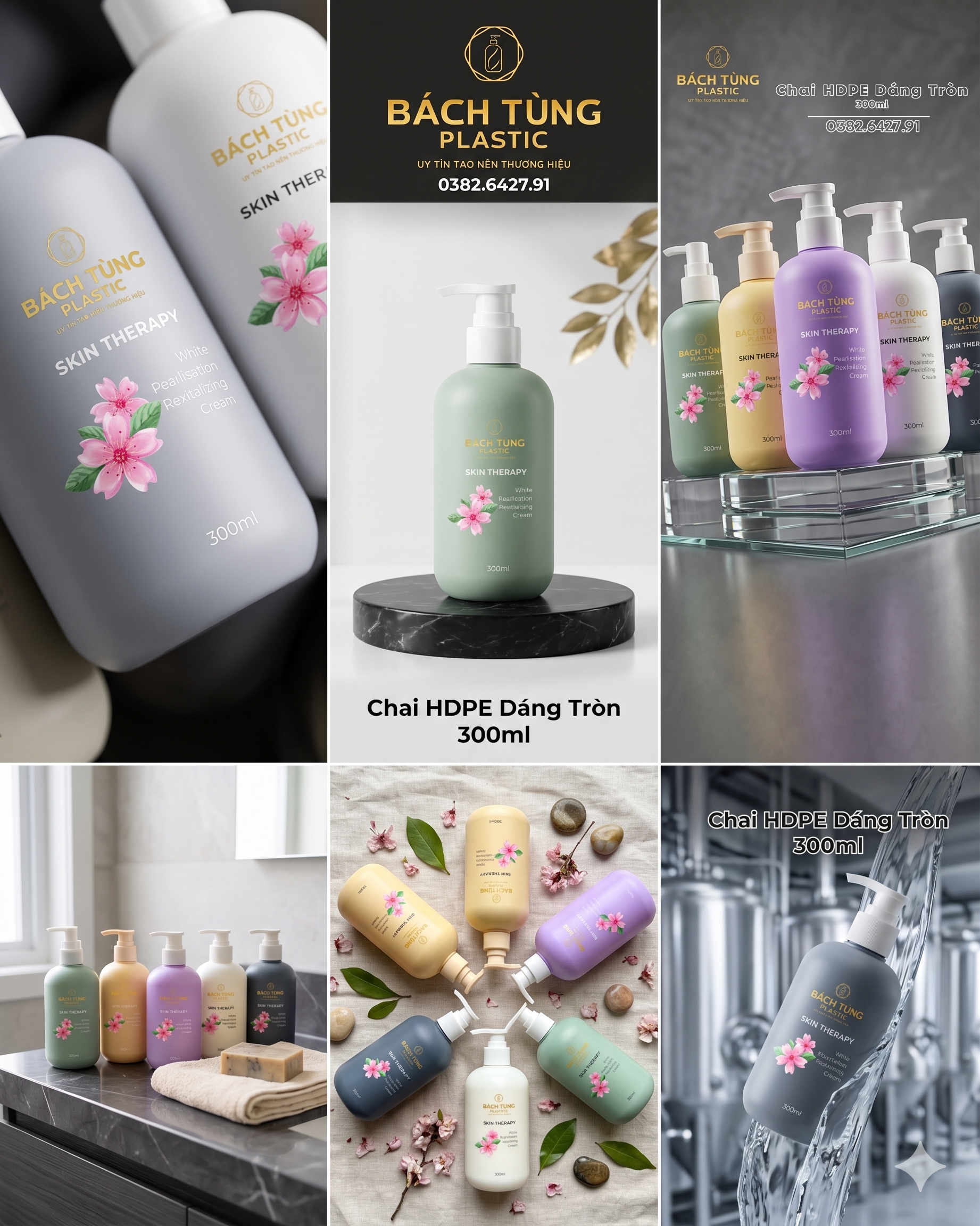 CHAI NHỰA HDPE DÁNG TRÒN 300ML – FI28 – NHIỀU MÀU