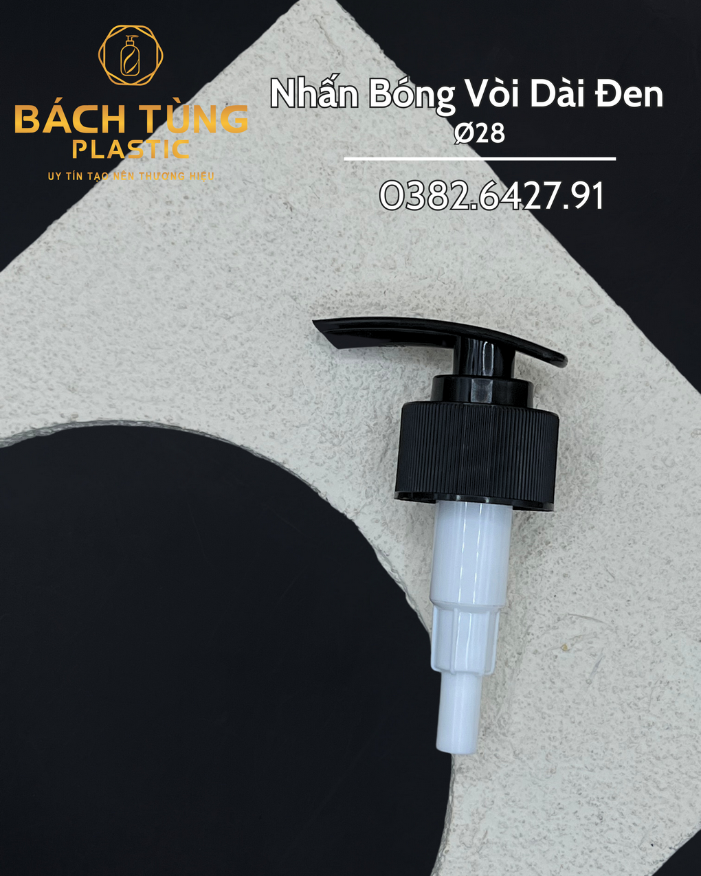 Nhấn Thường - Đầu Vòi Dài - FI28 - Màu Đen
