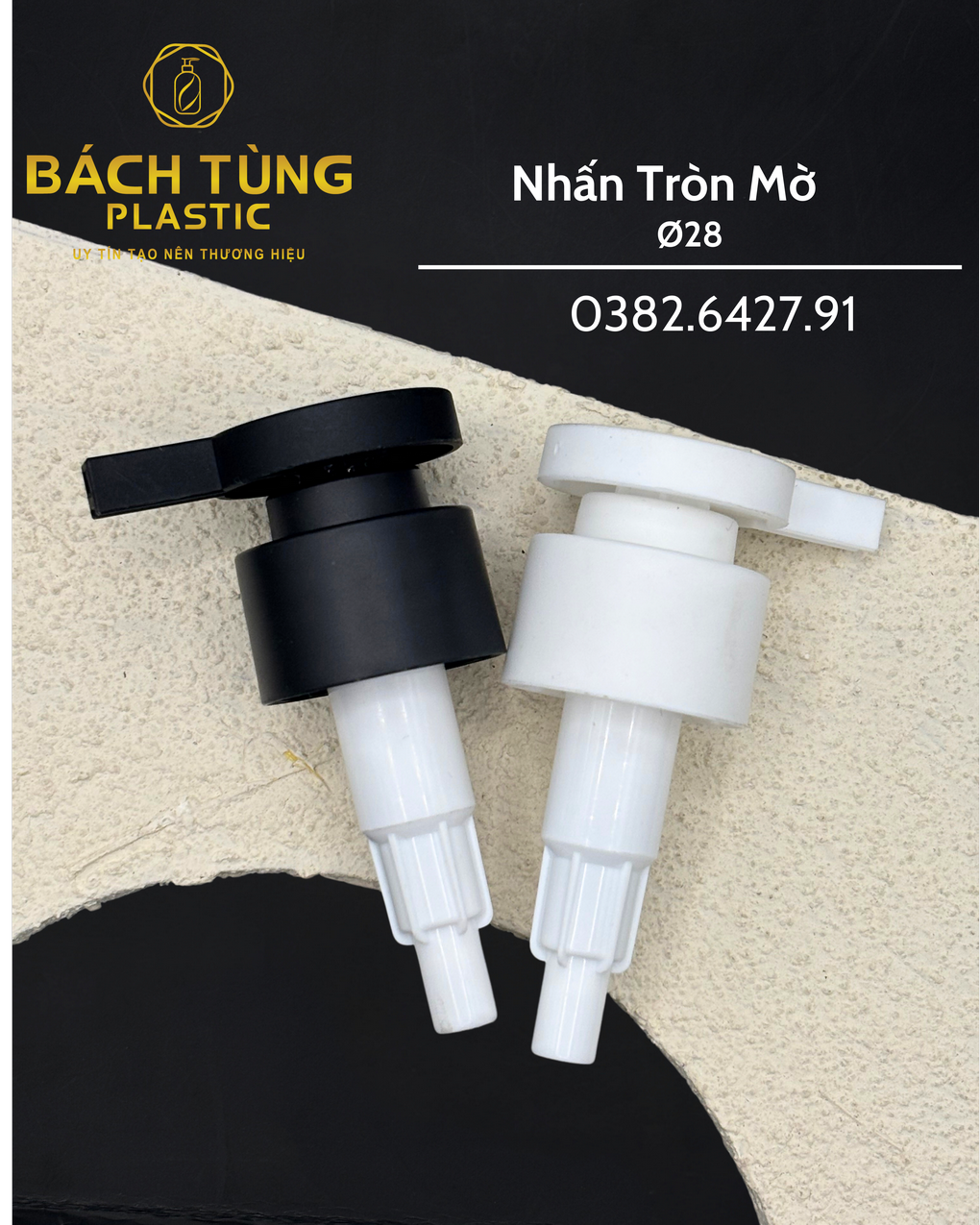 Nhấn Đầu Tròn Mờ FI28 – 2 Màu Trắng & Đen