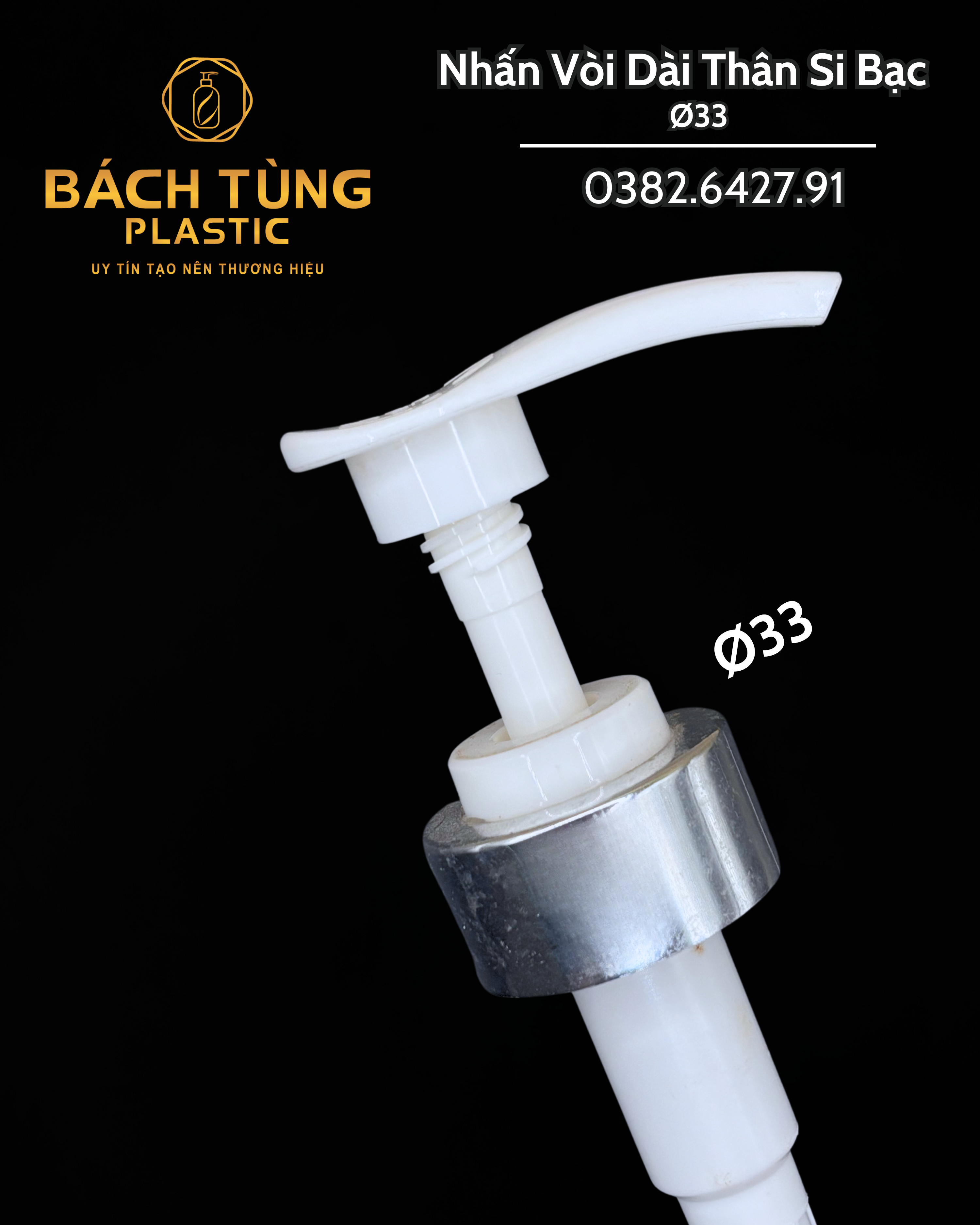 Nhấn Vòi Dài Thân Si Bạc FI33