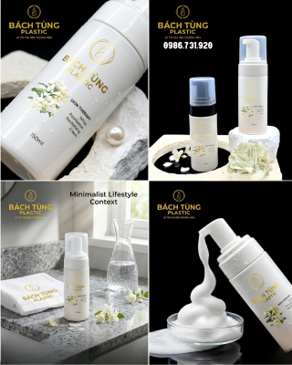Chai Tạo Bọt Màu Trắng Phủ Mờ – HDPE 100ml | 120ml | 150ml