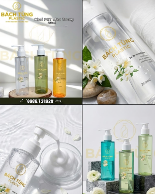 BỘ CHAI PET 250ML MÀU TRONG SUỐT