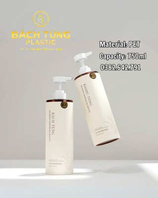 Bộ Chai Nhựa PET 750 ml (Vòi Nhấn & Nắp Vặn)