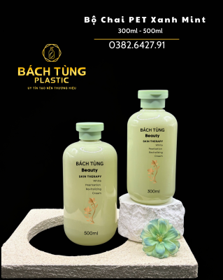 BỘ CHAI PET 500ML MÀU XANH MINT