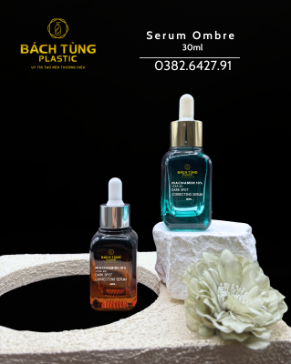 CHAI SERUM THỦY TINH DÁNG VUÔNG NHỎ – MÀU XANH TRONG & NÂU TRÀ