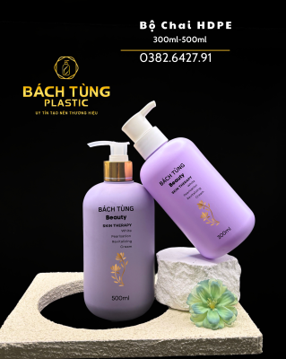 BỘ CHAI HDPE 300ML & 500ML MÀU TÍM 