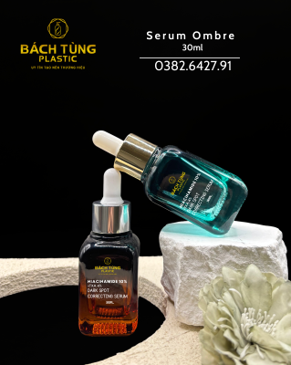 CHAI SERUM THỦY TINH DÁNG VUÔNG NHỎ – MÀU XANH TRONG & NÂU TRÀ