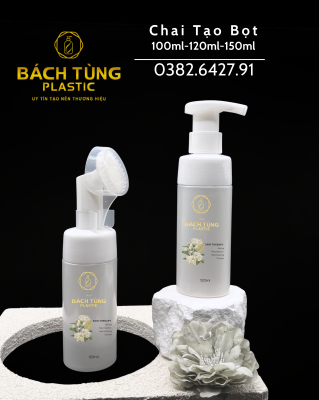 Chai Tạo Bọt Màu Trắng Phủ Mờ – HDPE 100ml | 120ml | 150ml