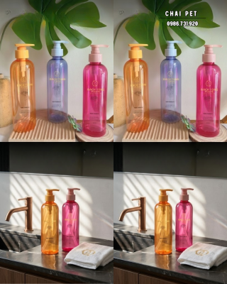 CHAI PET DÁNG TRÒN BẦU 350ML – NHIỀU MÀU SẮC