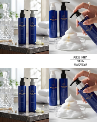 CHAI PET TRÒN 150ML – MÀU XANH DƯƠNG ĐẬM (MÀU MỚI)