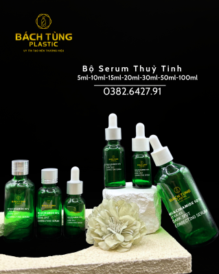 CHAI NHỎ GIỌT THỦY TINH MÀU XANH – ĐỦ SIZE TỪ 5ML ĐẾN 100ML