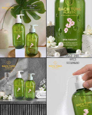 CHAI PET 350ML – MÀU XANH LÁ TƯƠI MÁT